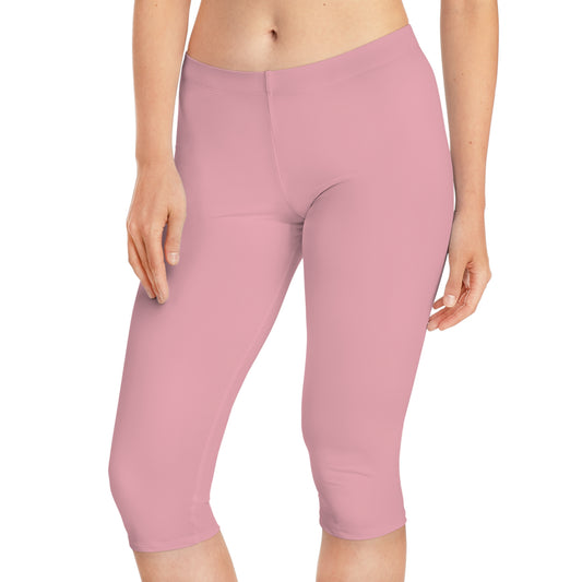 Pink Color Capri Leggings, Pink Capri Leggings 14