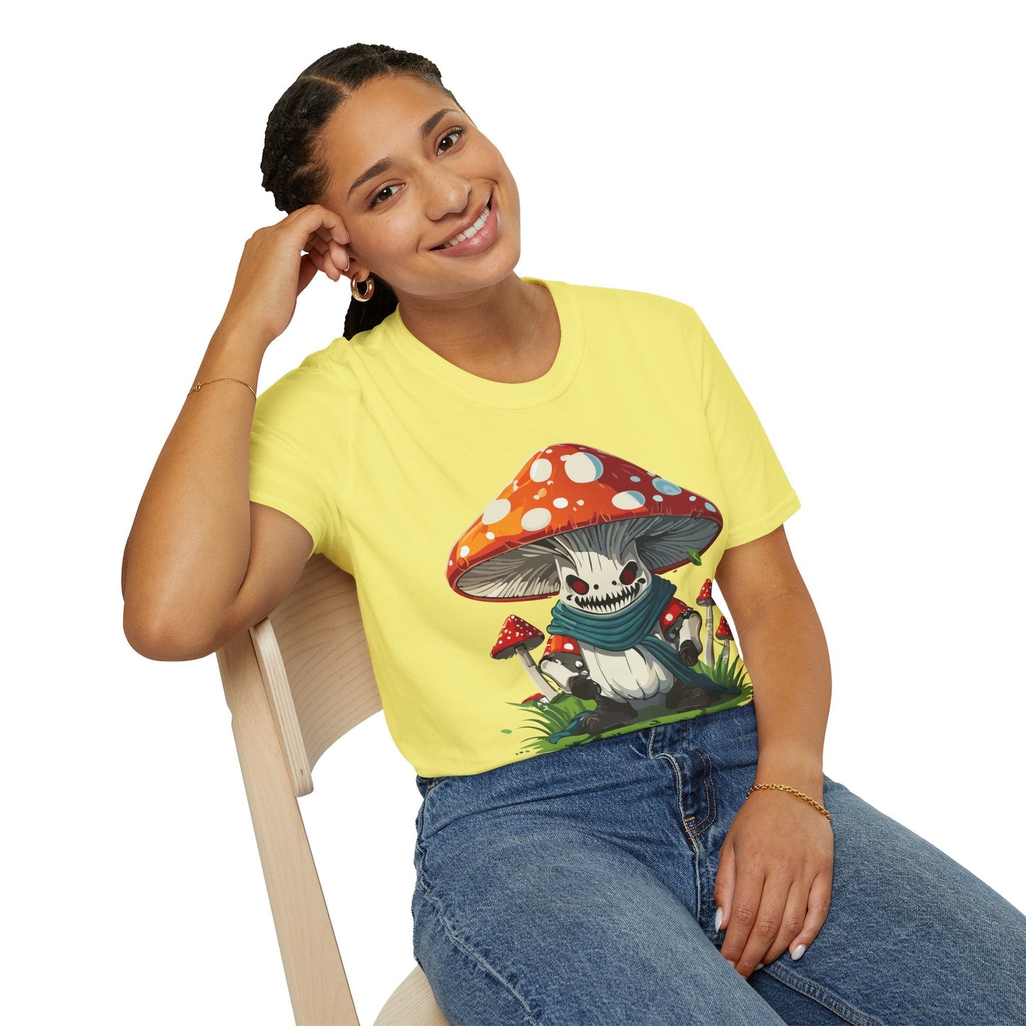 Unisex Mashroom T Shirt Funny Fungus Inspired Design Gildan Softstyle 64000 Tee Shirt
