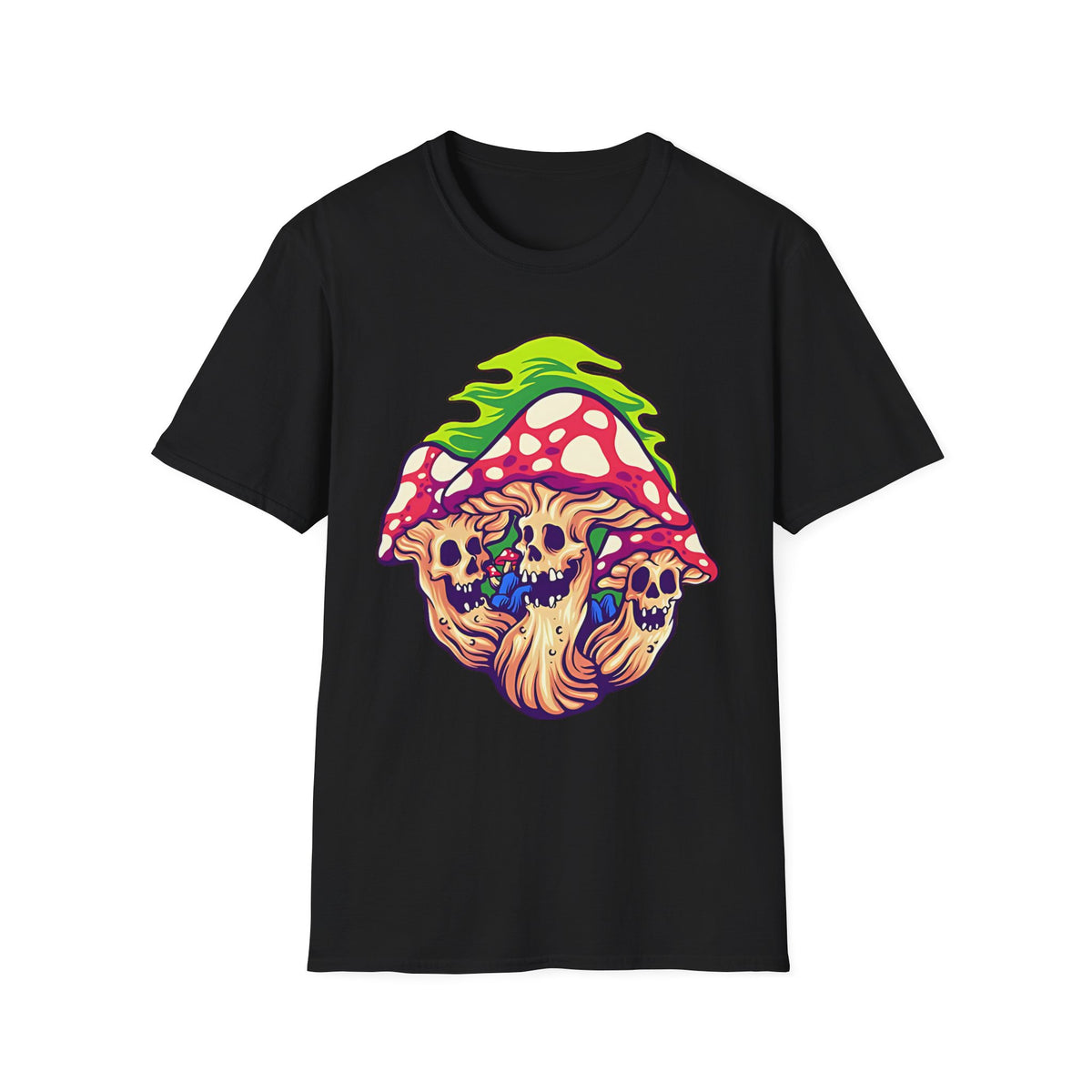 Funny Mashroom Cartoon  Graphic Tee Gildan Unisex 100 Cotton Tee Shirt c08