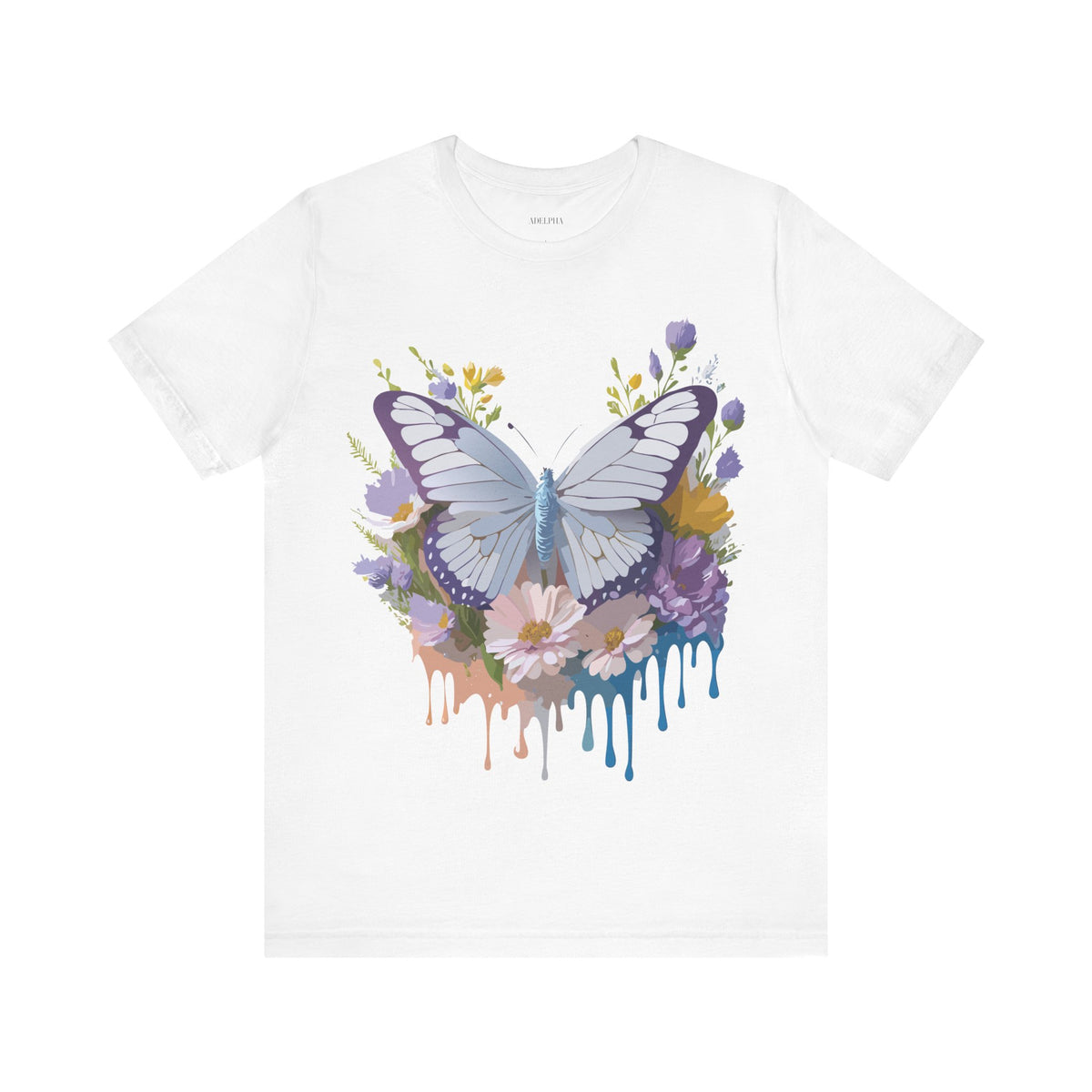 Butterfly Graphic Unisex Cotton Bella+Canvas Tee with Art Design n21