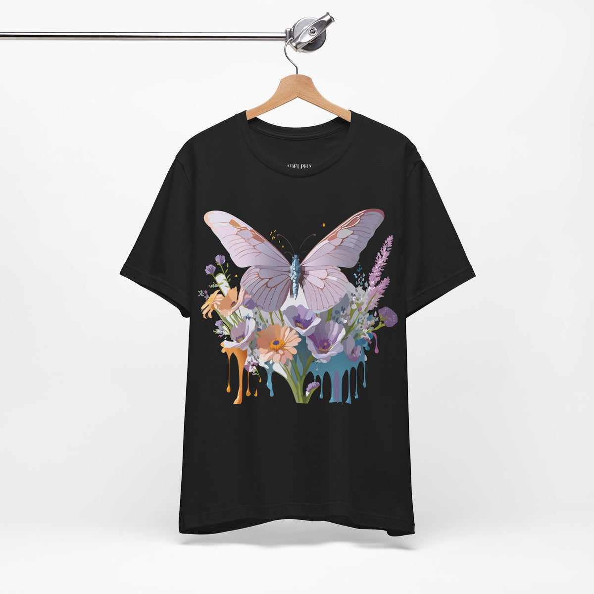 Butterfly Graphic Unisex Cotton Bella+Canvas Tee with Art Design n50