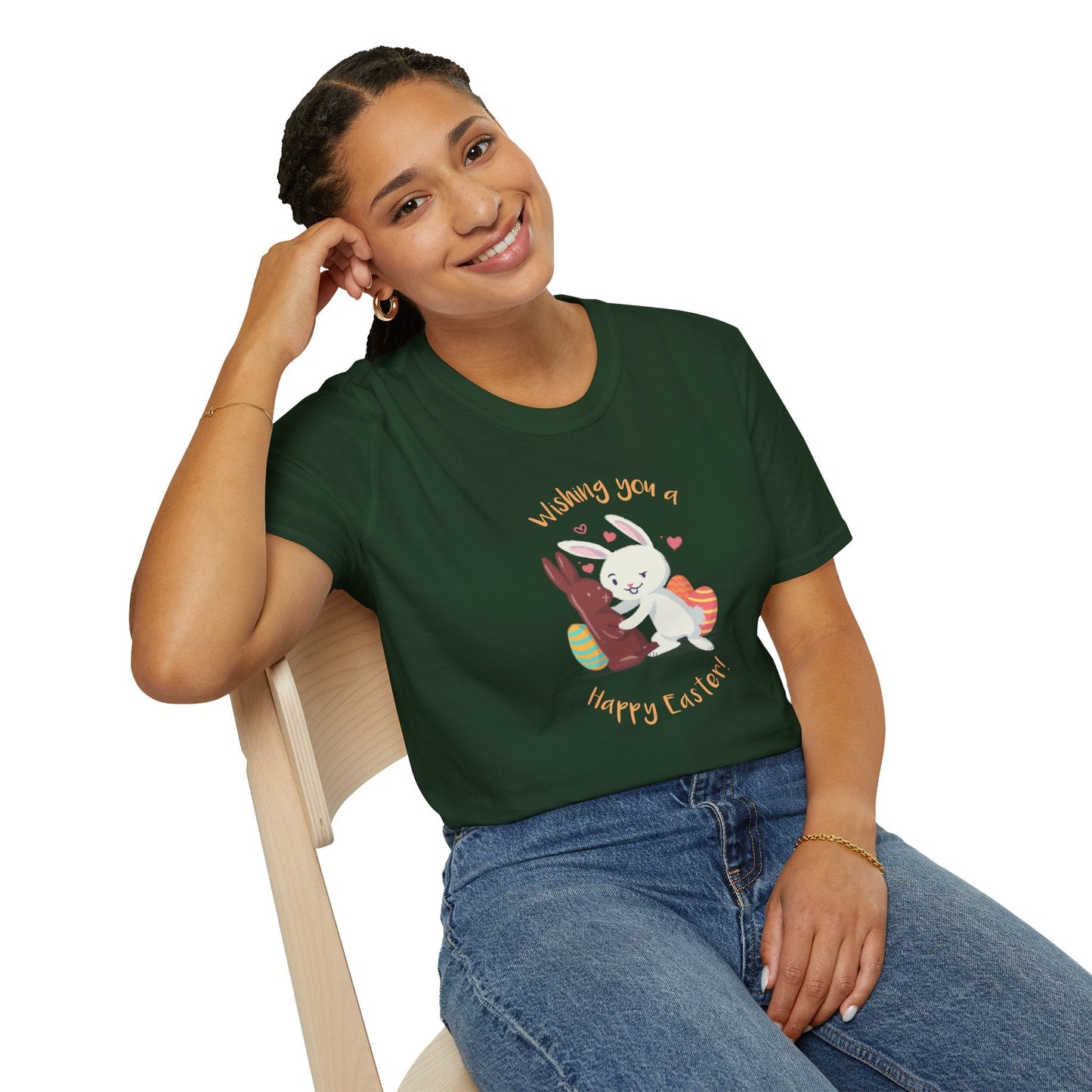 Easter Bunny T Shirt With Easter Signature And Prints Unisex Tee Design For All Occasions