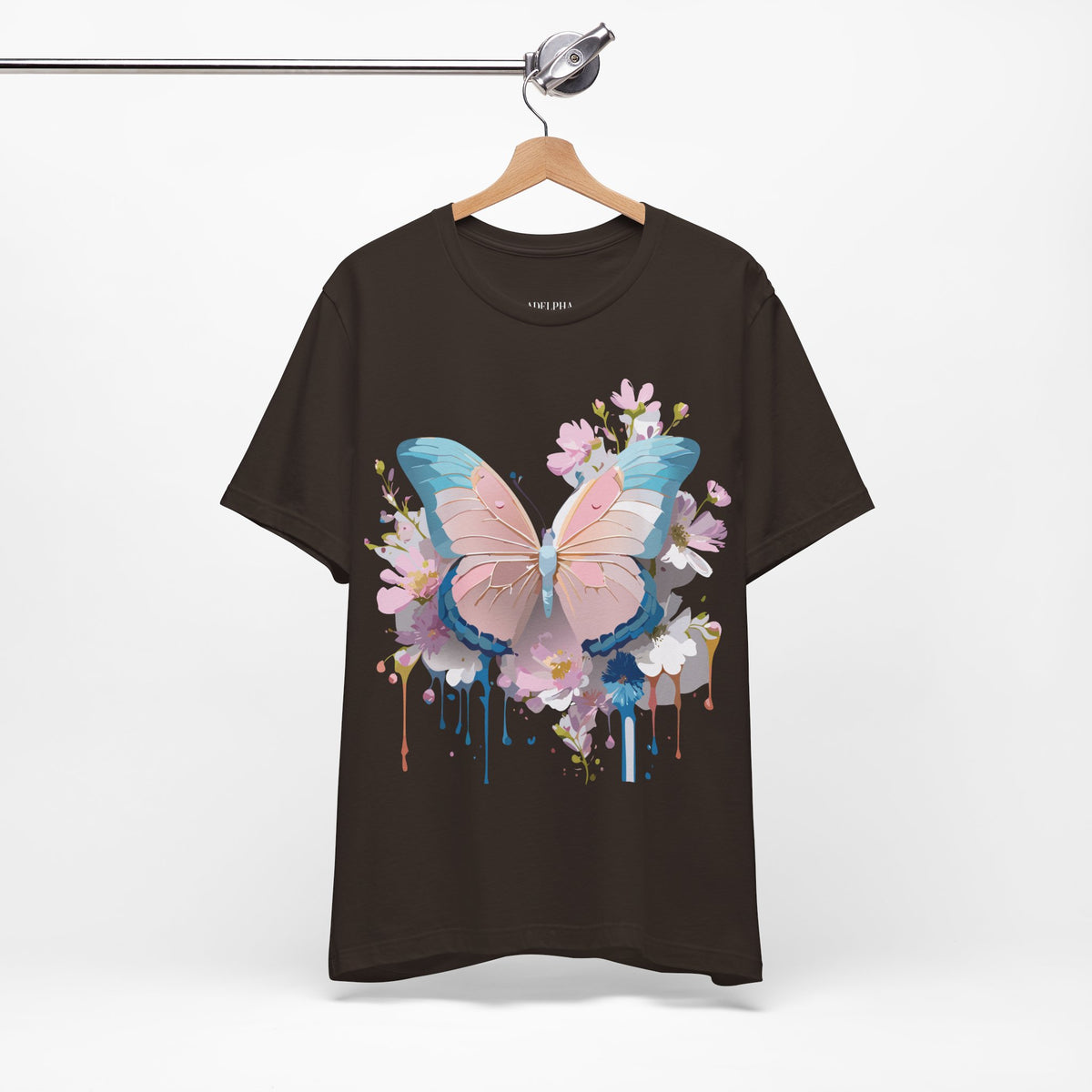 Butterfly Graphic Unisex Cotton Bella+Canvas Tee with Art Design n81
