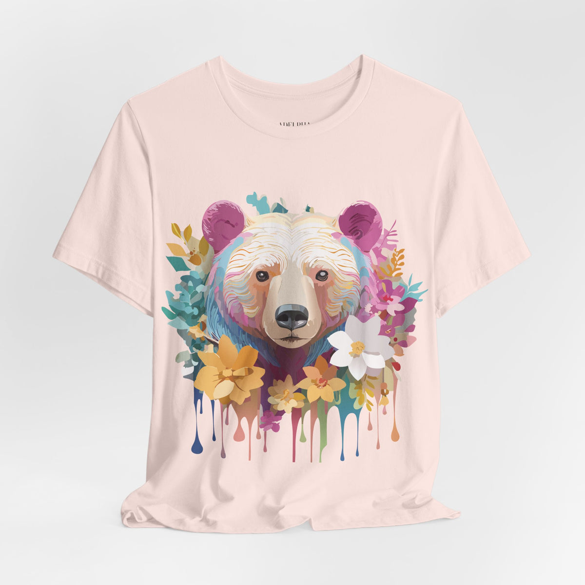 Bear Graphic Design Tee Bella+Canvas Unisex 100 Cotton Tee Shirt a115
