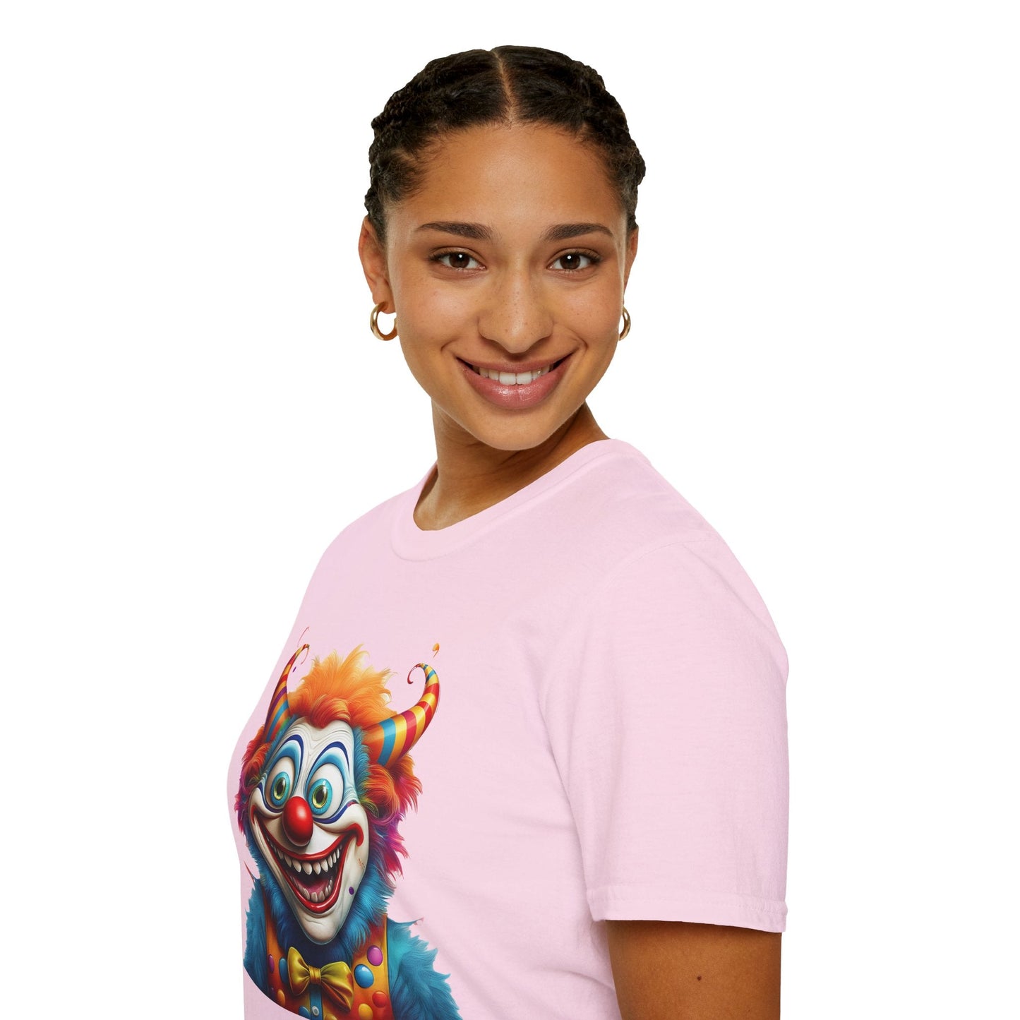 Unisex Clown Shirt Circus Tee Funny Man Shirt Scary Man Shirt Gildan Softstyle 64000