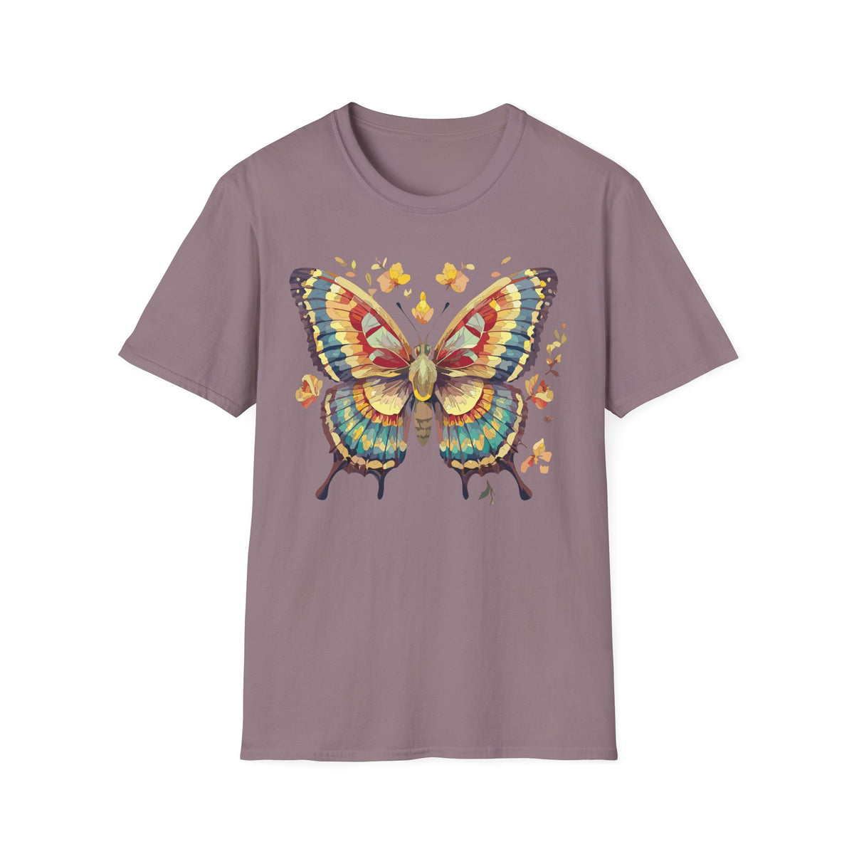 Butterfly Watercolor T-Shirt — Vibrant Floral Monarch Graphic Tee Unisex 100 Cotton Gildan T-Shirt