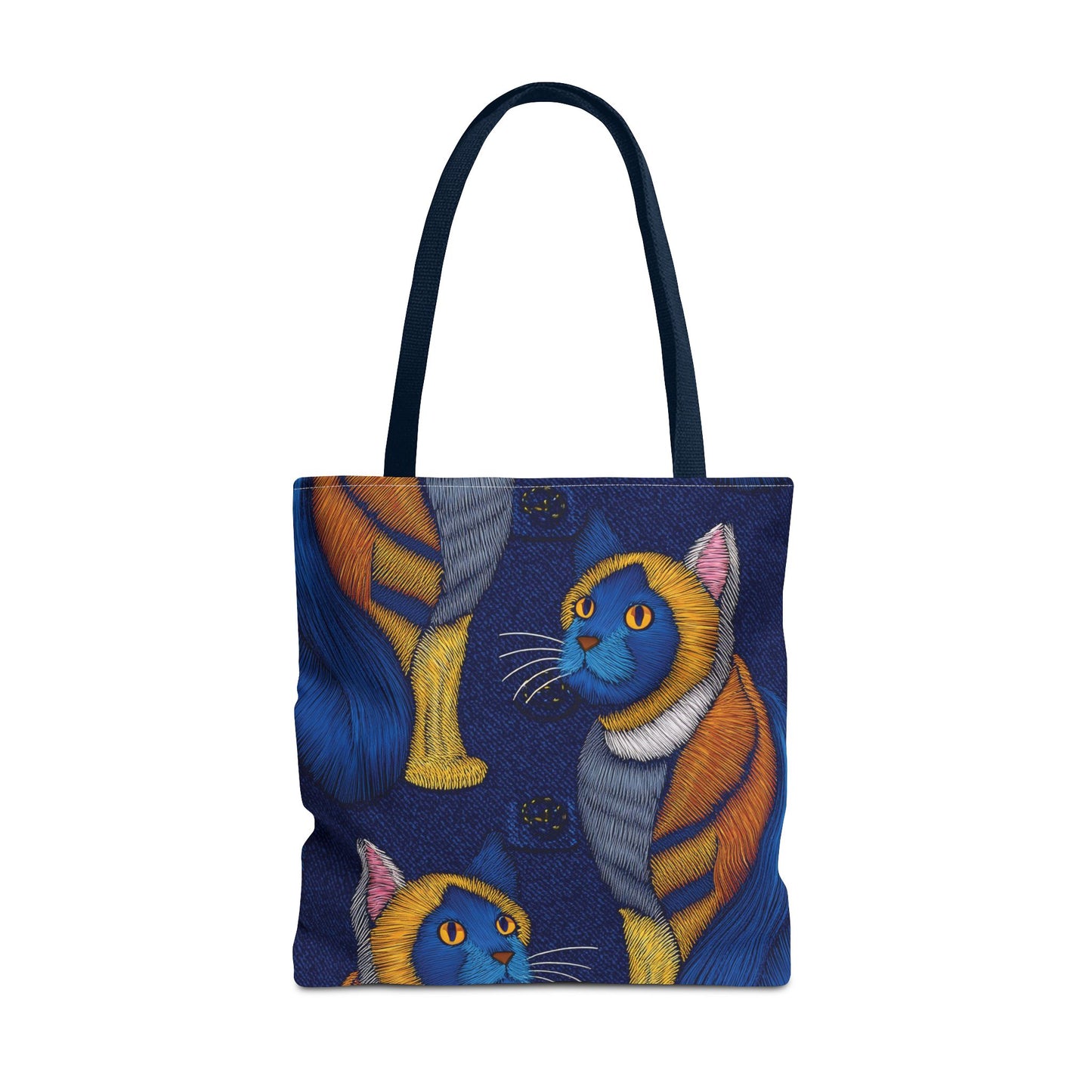 Denim Fabric Imitation Print Unisex Canvas Bag Poly Spun 3 Sizes Tote Bag 190-4