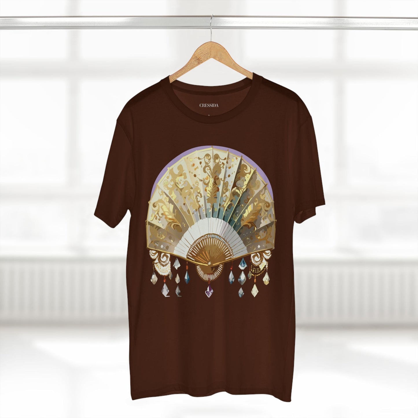 Antique Fan Graphic Design T-Shirt Unisex 100 Cotton Floral Carnival Artwork Tee 28