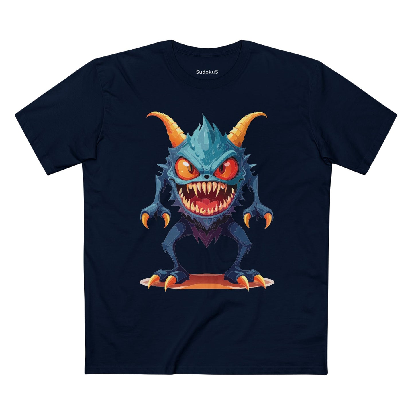 Cartoon Monsters Graphic Unisex 100 Cotton Staple Tee 1