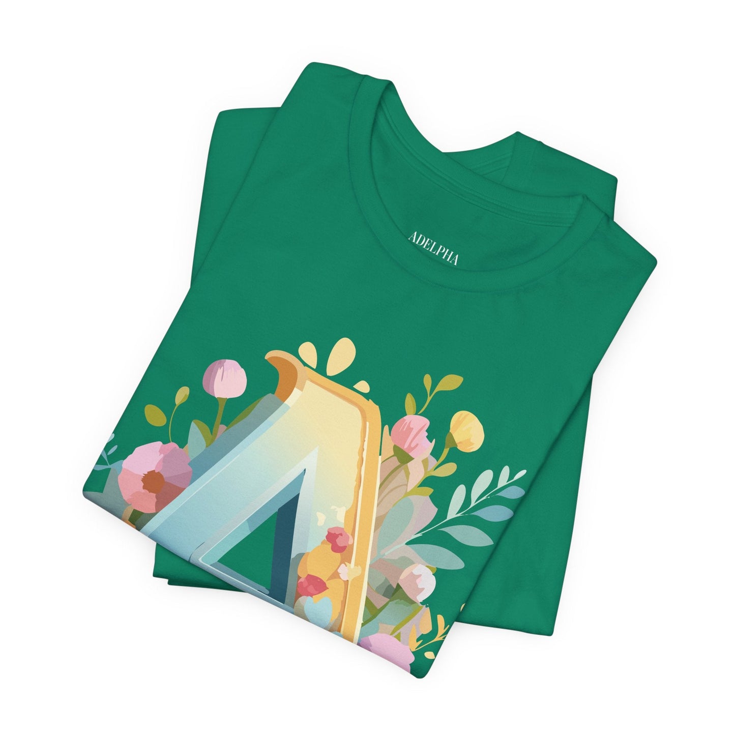 Letter A Shirt Graphic Tee Unisex Jersey Short Sleeve Adelpha Vintage Inspired Art Design