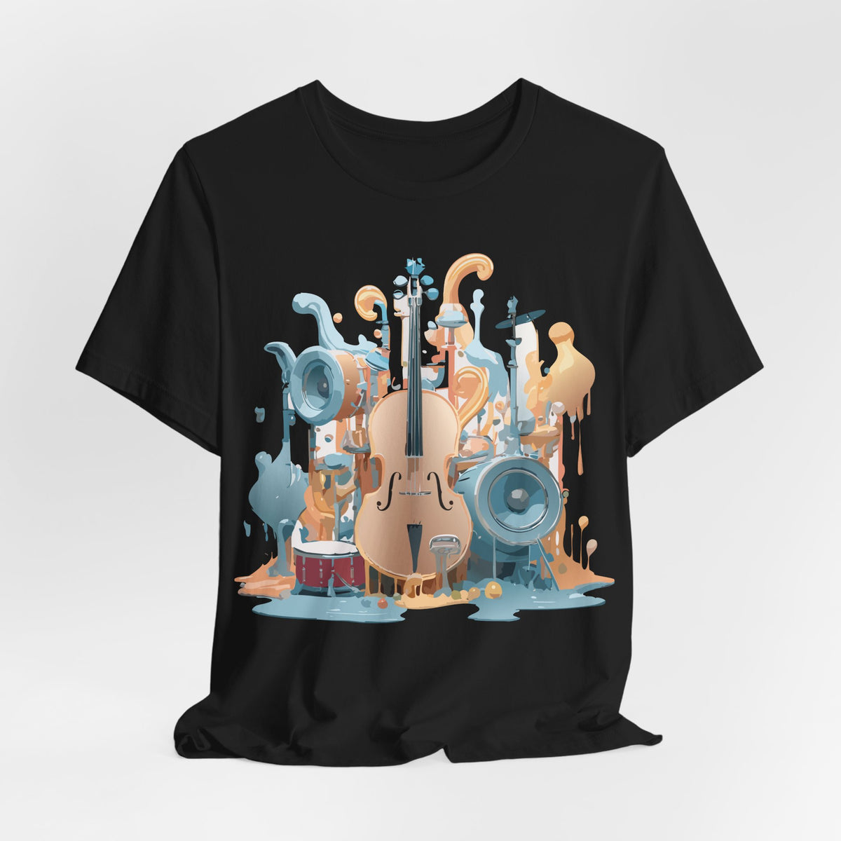 Music Graphic Unisex Cotton Bella+Canvas Tee with Art Design m104