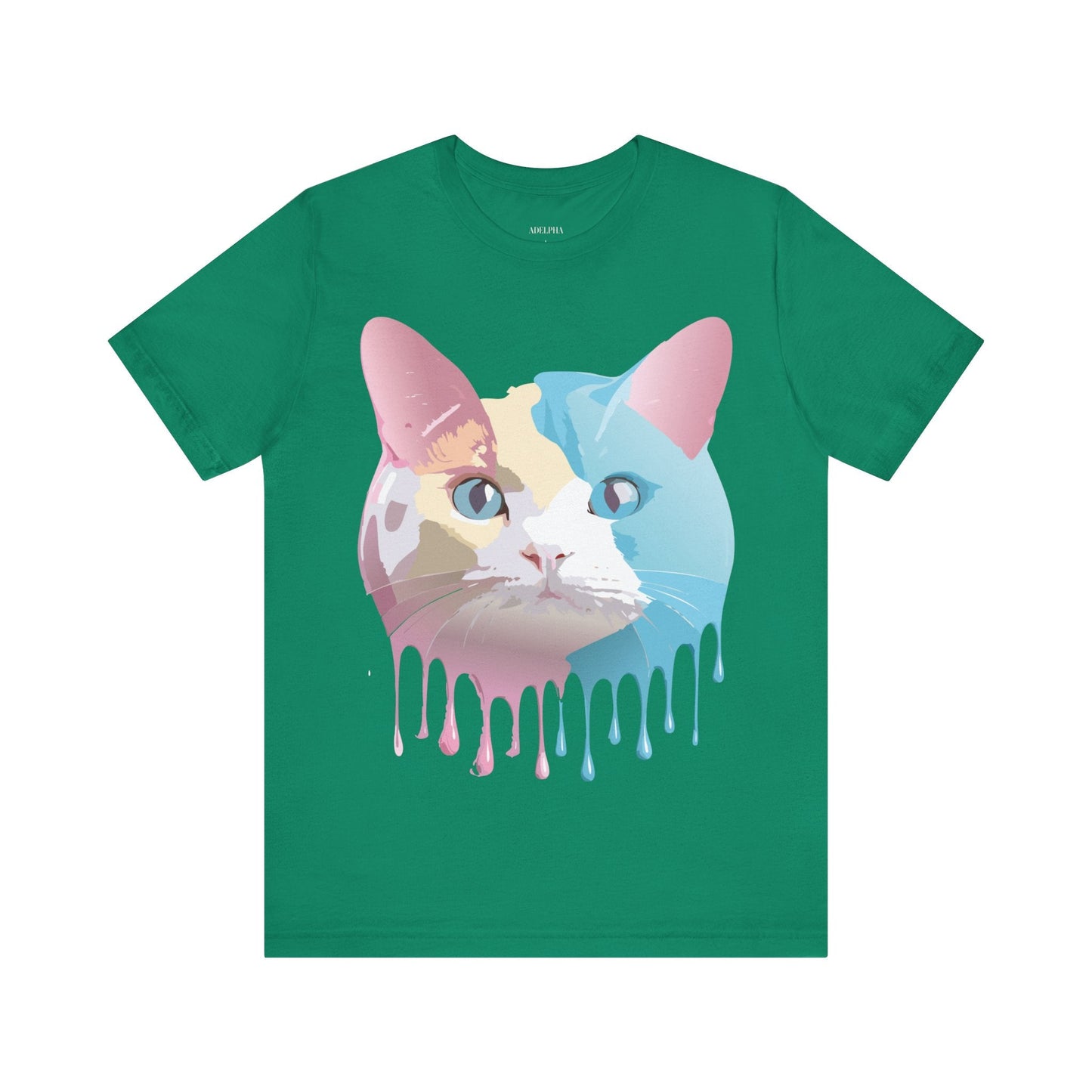 Cat Graphic Tee Unisex Short Sleeve Shirt With Vintage Adelpha Artwork