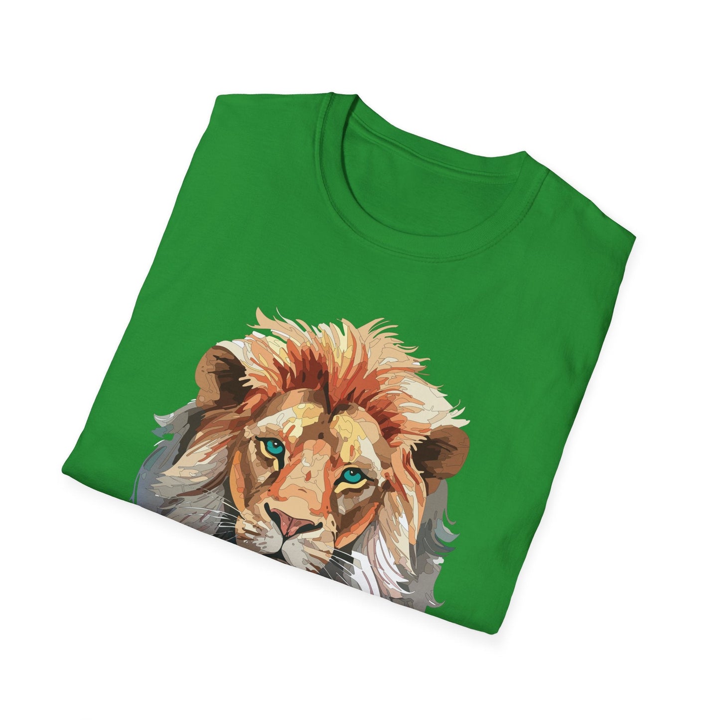 Floral Lion Shirt Unisex Tee Softstyle Gildan 64000 Comfort Fit
