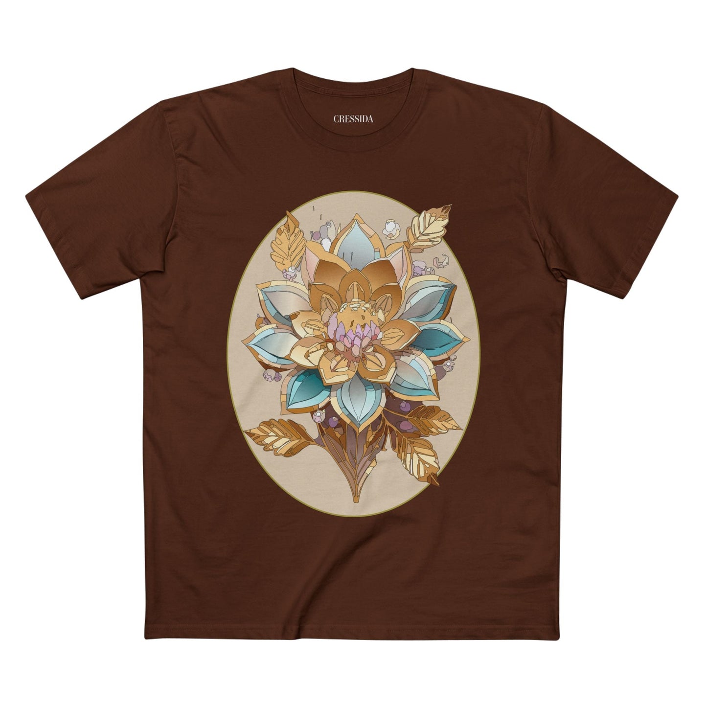 Floral Graphic T-Shirt Unisex 100 Cotton Art Design with Antique Flowers Tee 26