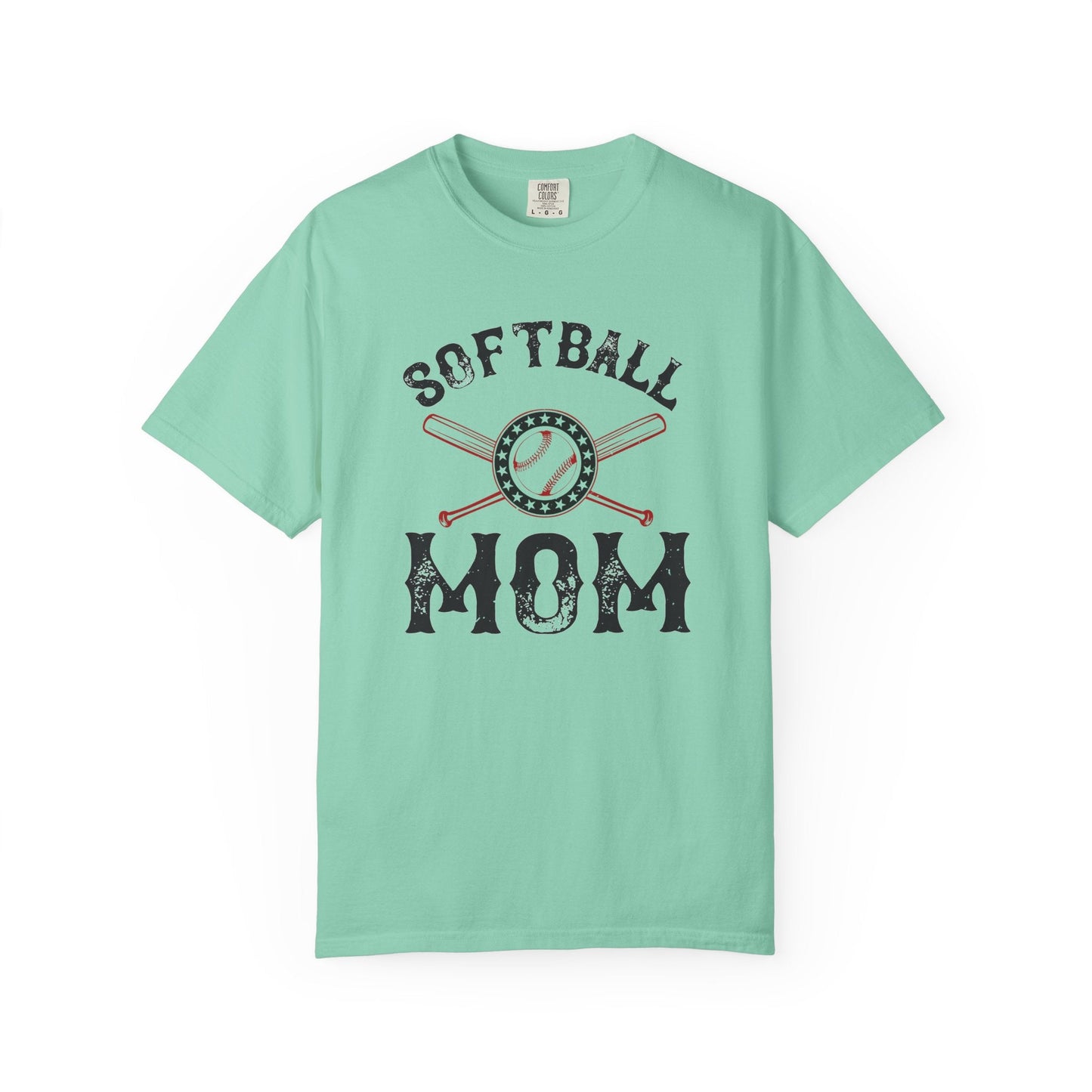 Softball Mom T-shirt Mother Day Mama Tee Unisex Comfort Colors Garment-Dyed Cotton h92