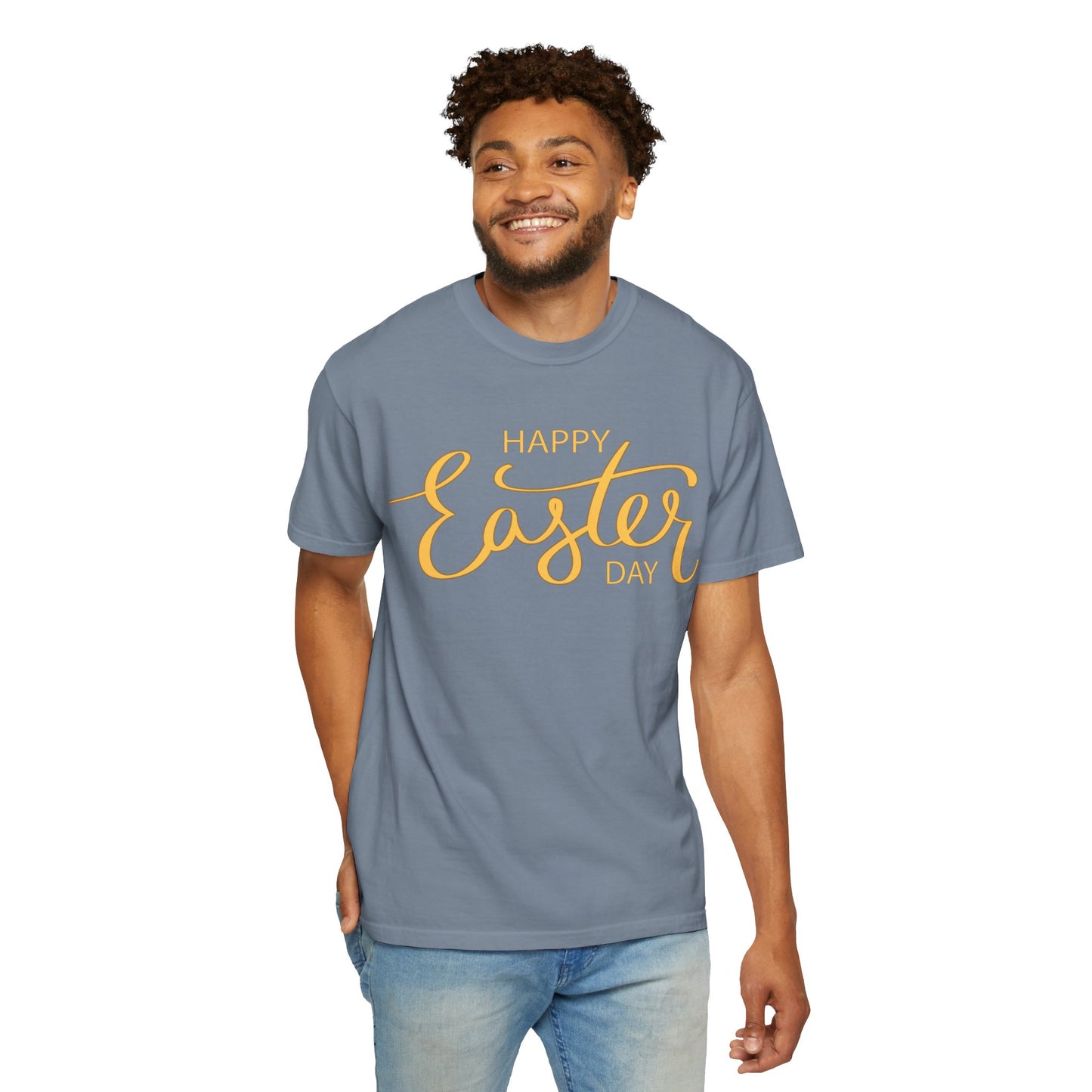 Happy Easter Day T-Shirt, Tee Shirt with Easter Signature, T Shirt with Easter Prints, Tee Shirt with Easter Design