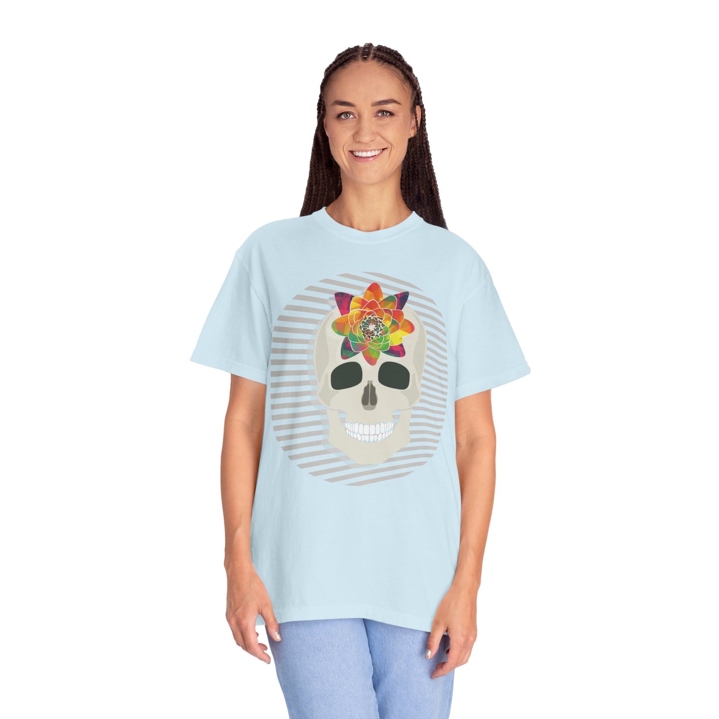 Unisex Cotton Tee Shirt with Skull