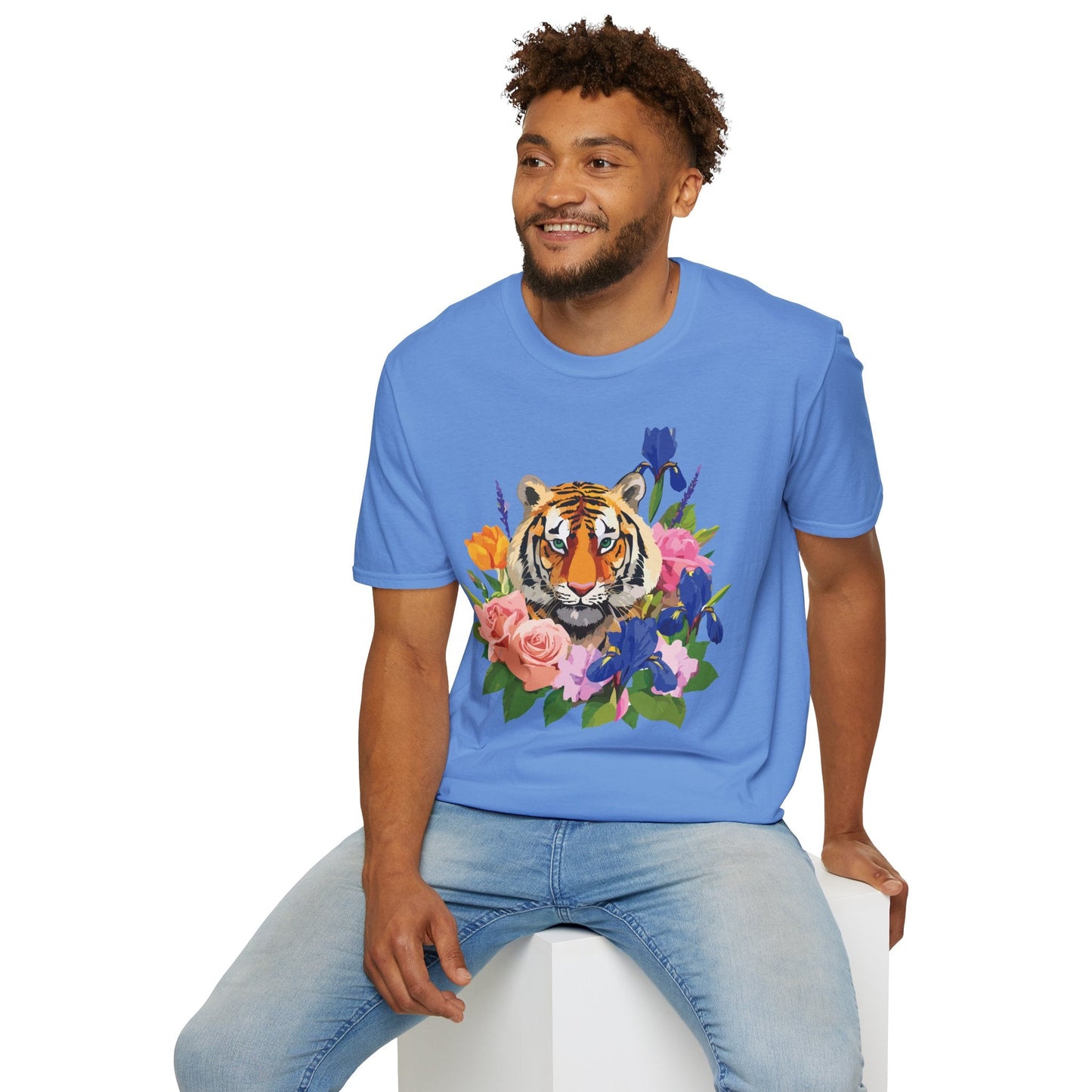 Tiger Shirt Unisex Animal Tee Gildan Softstyle 64000 100 Percent Cotton
