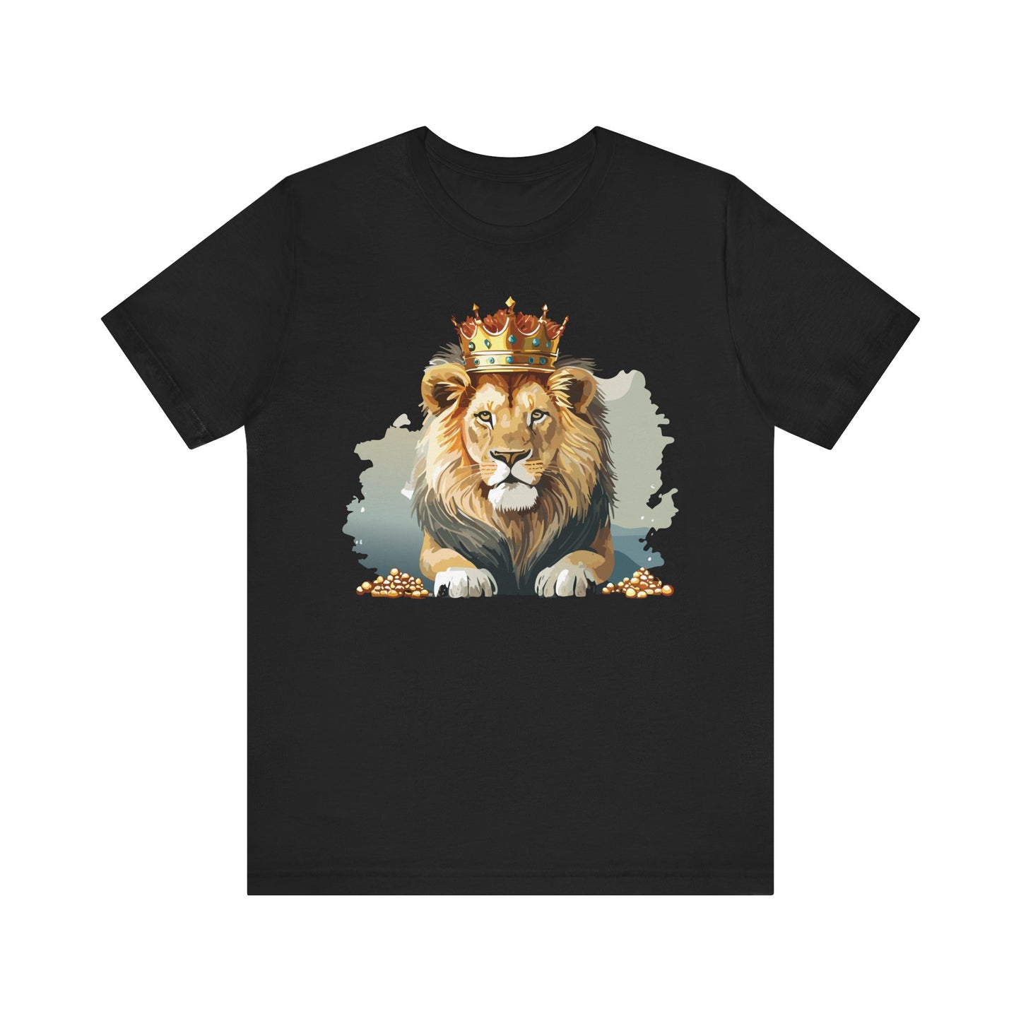 Majestic Lion Crown T-shirt, Animal Shirt, Lion Tee, Unisex Top, Birthday Gift, Shirt with Animal design