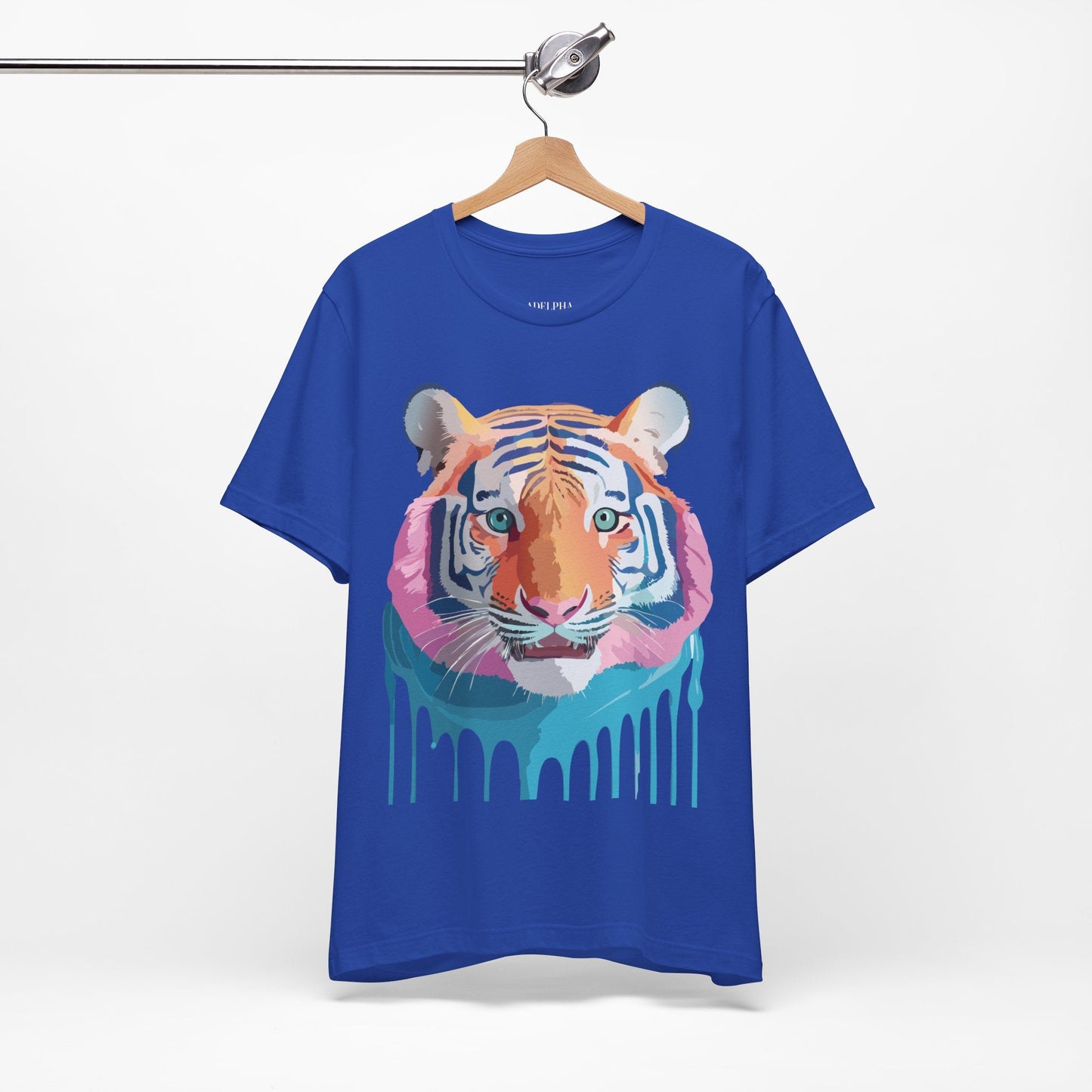 Tiger Graphic Unisex 100 Cotton Vintage Art with Animal Tee 17