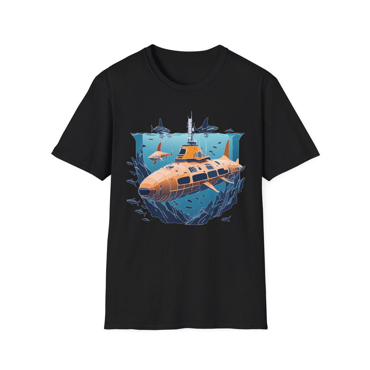 Ocean U boat Graphic Tee Gildan Unisex 100 Cotton Tee Shirt h42