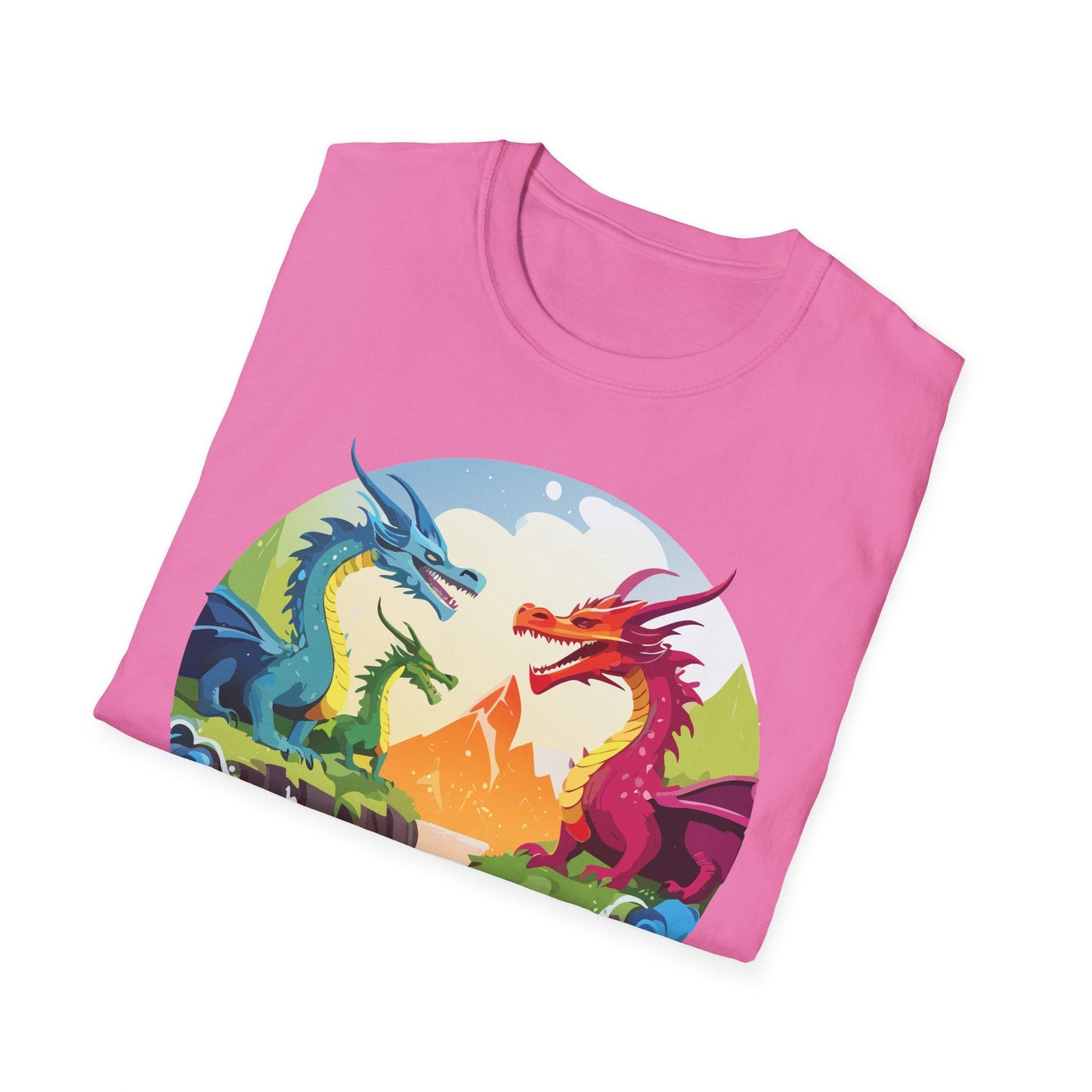 Dragon Graphic Unisex Cotton Softstyle Art Design Tee With Animals 18