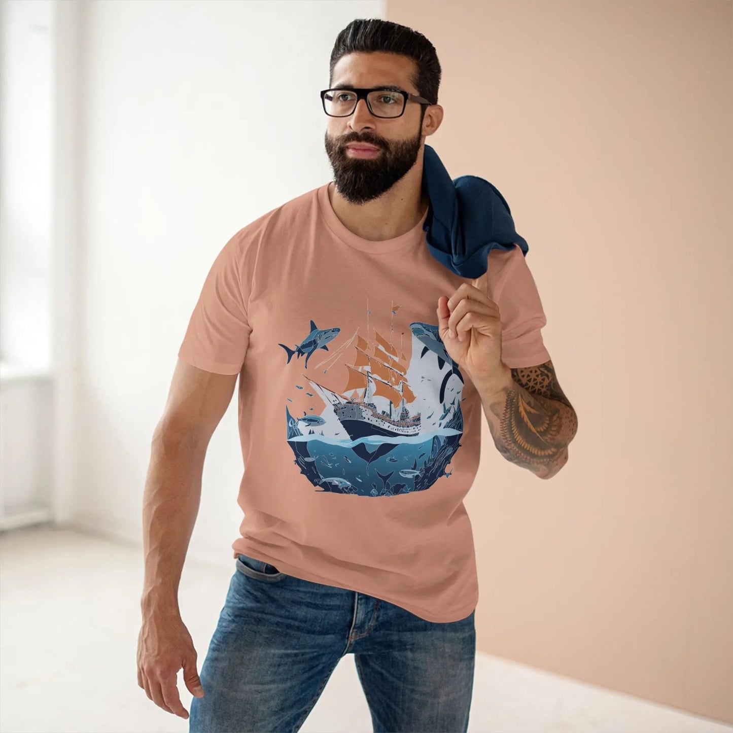 Ocean Coast Graphic Unisex 100 Cotton Staple Tee 33