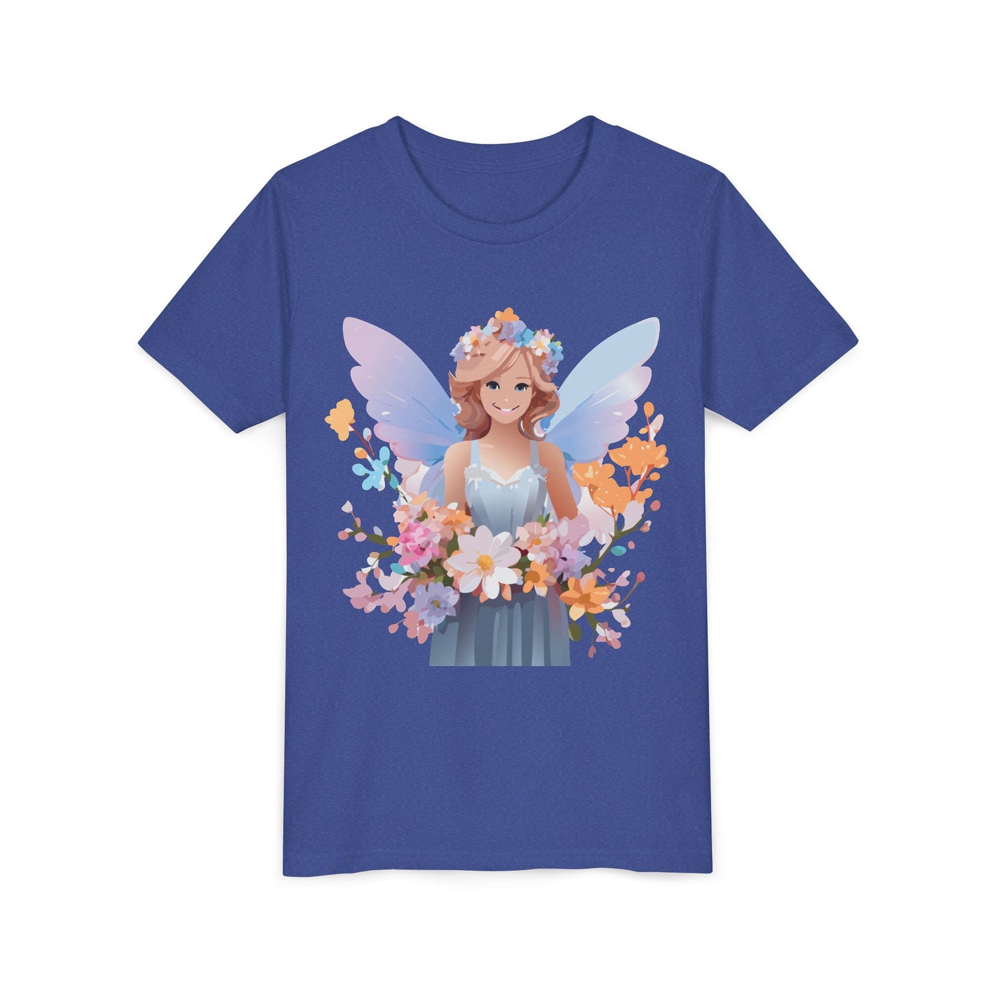 Enchanting Fairy Floral Youth Short Sleeve Tee - Perfect for Spring Celebrations (9-14)