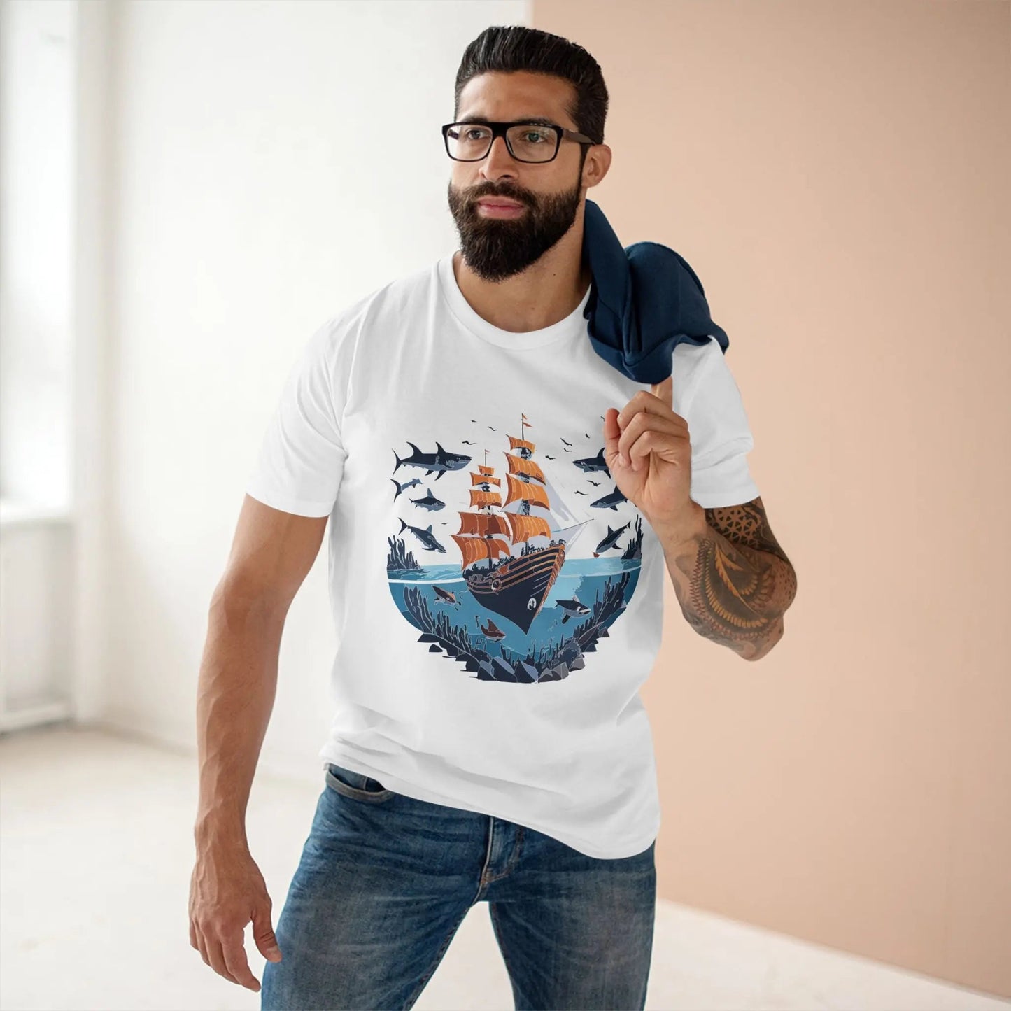 Ocean Coast Graphic Unisex 100 Cotton Staple Tee 30
