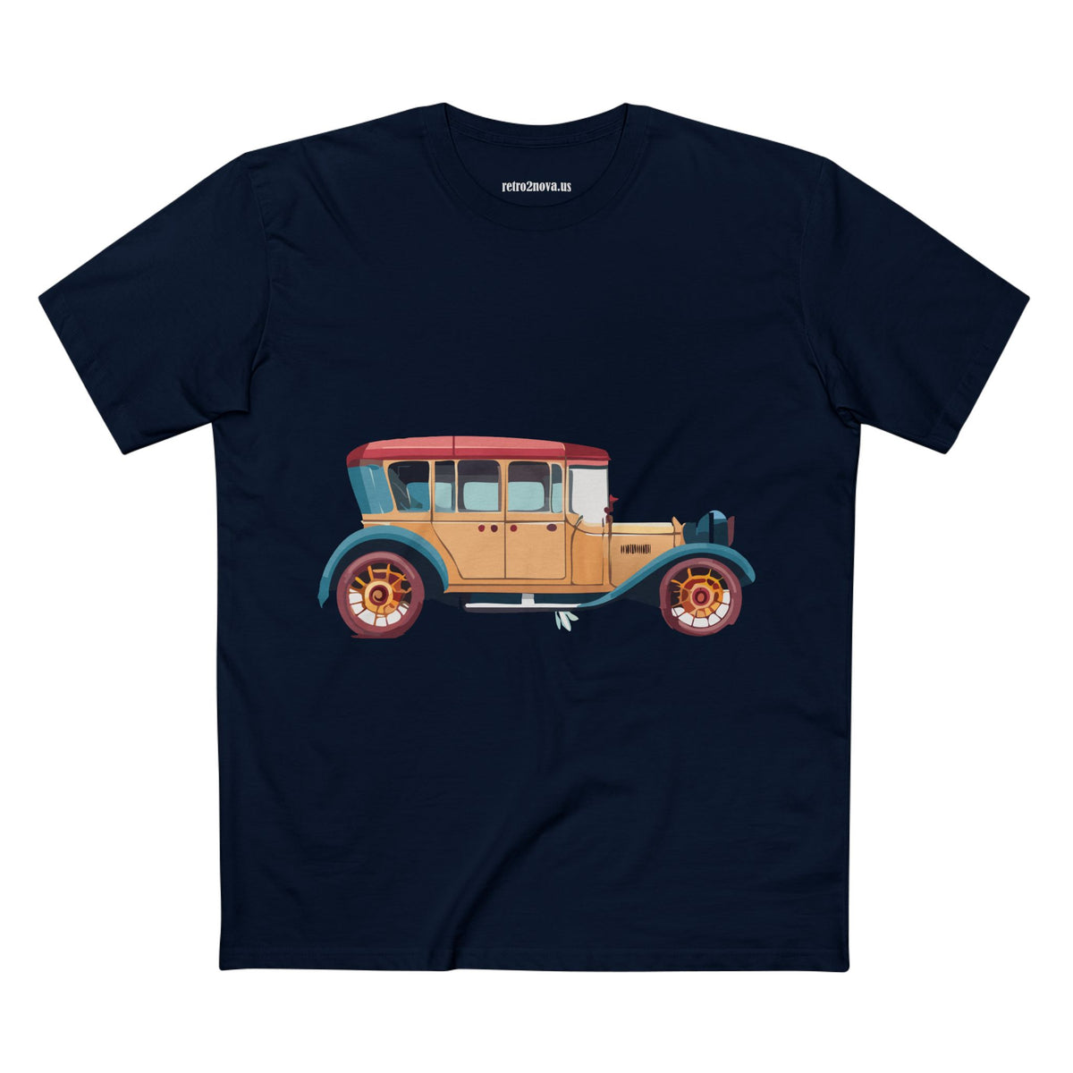 Retro Car Vintage Graphic Tee Staple Unisex 100 Cotton Tee Shirt - RC-5