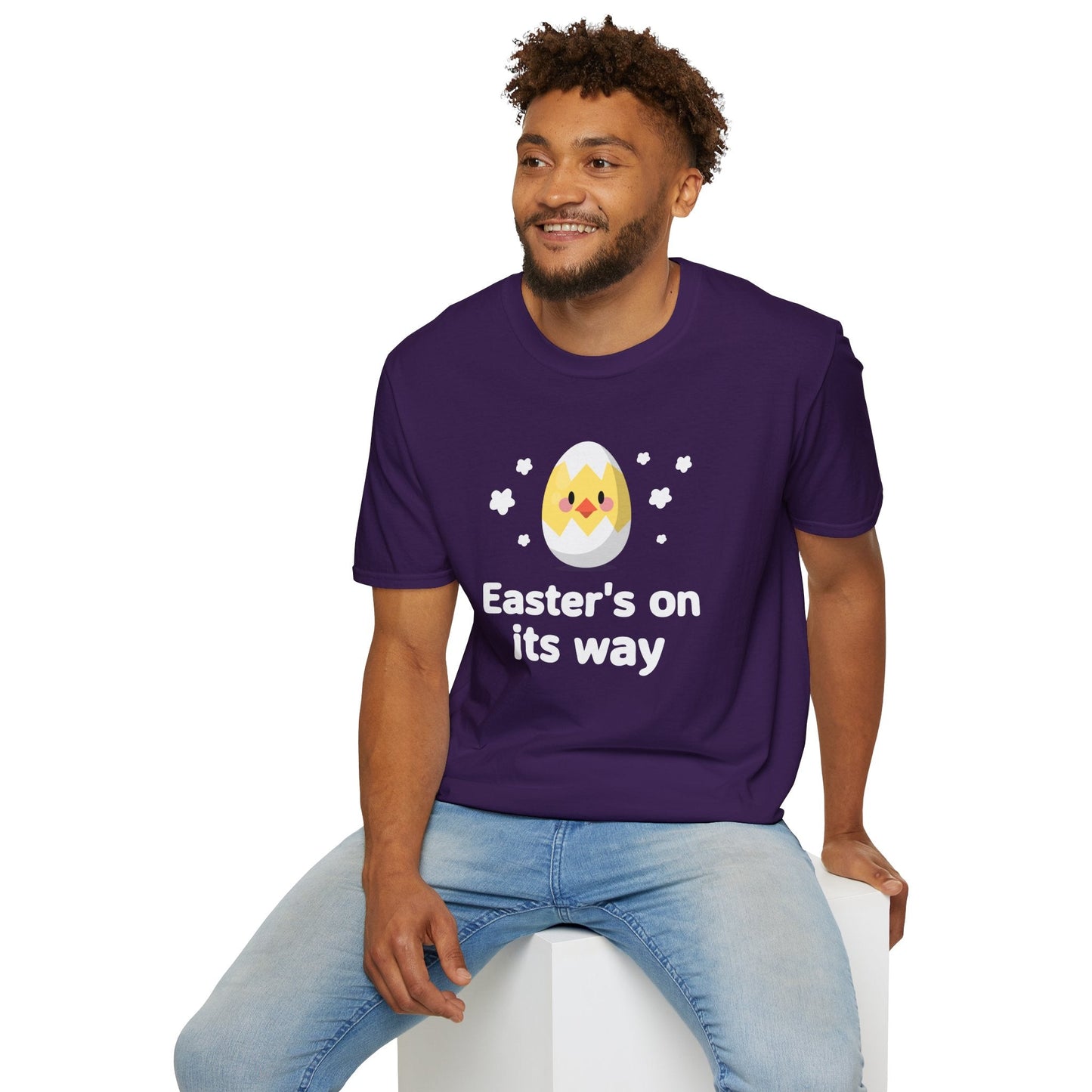 Easter Day T Shirt with Easter Design and Signature Print Unisex Gildan Softstyle Tee One Hundred Percent Cotton