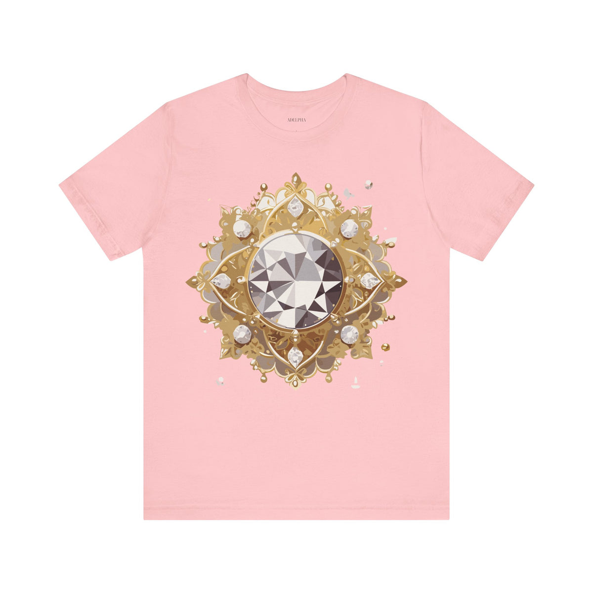 Jewelry Graphic Unisex Cotton Bella+Canvas Tee with Gemstones Art Design m41