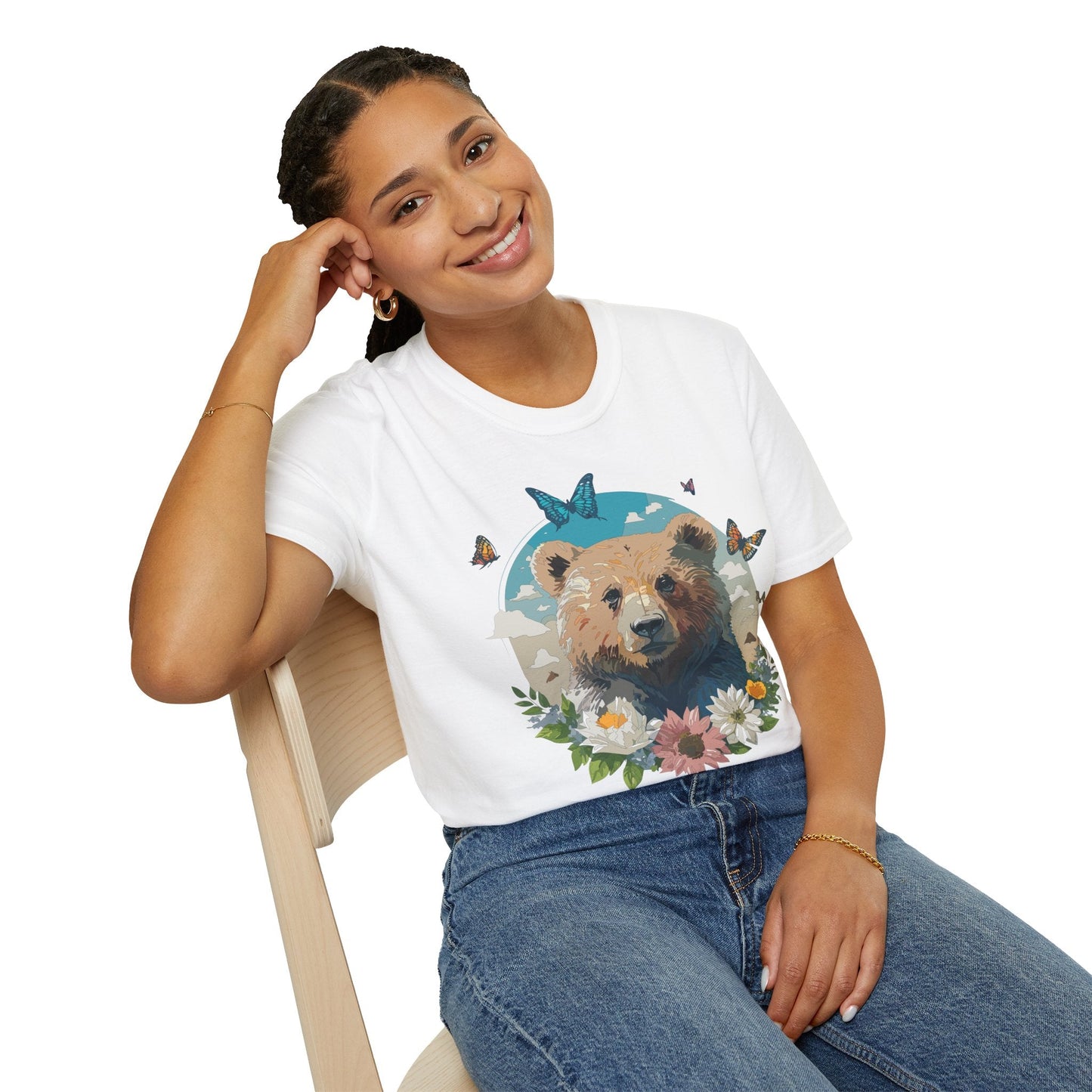 Bear Shirt Teddy Bear Tee Unisex Gildan Softstyle 100 Percent Ring Spun Cotton Tee