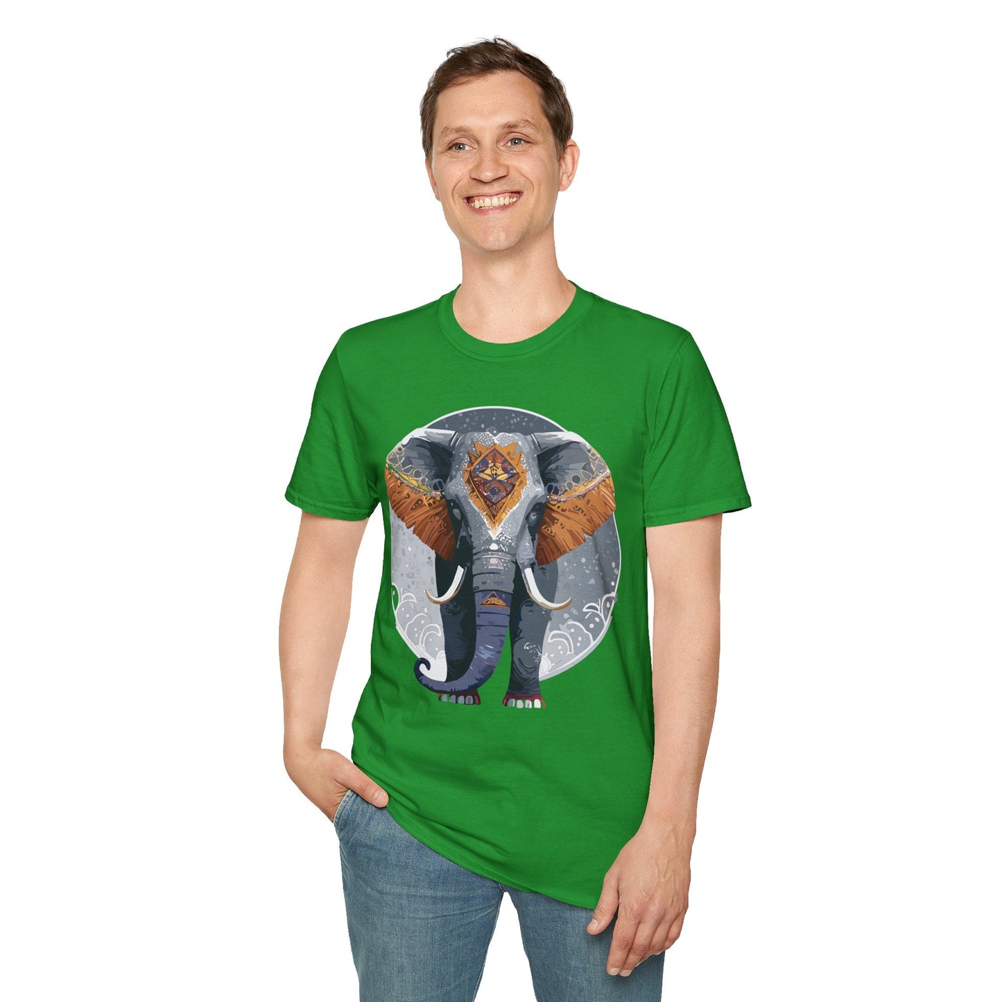 Elephant T Shirt Unisex Short Sleeve Tee SoftStyle Gildan 64000 One Hundred Percent Cotton