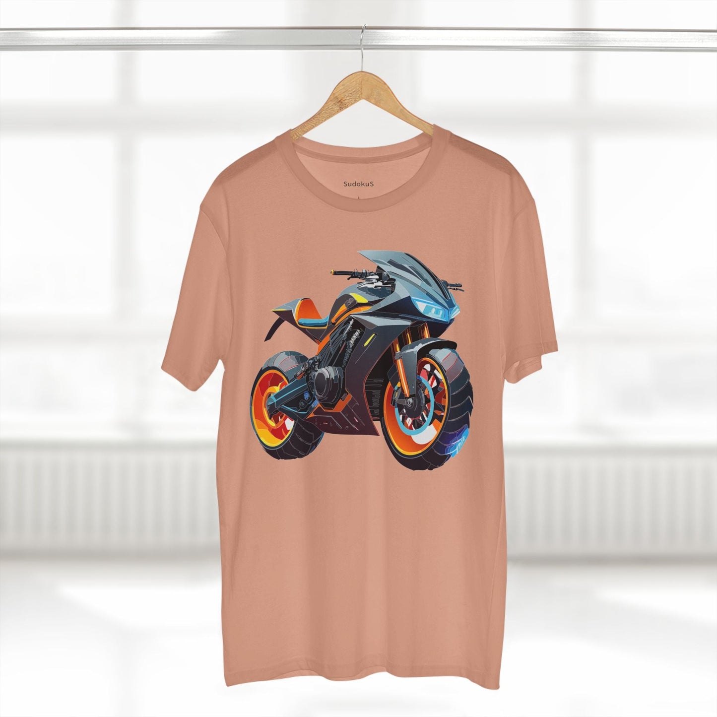 Moto Bike Graphic Unisex 100 Cotton Staple Tee 31
