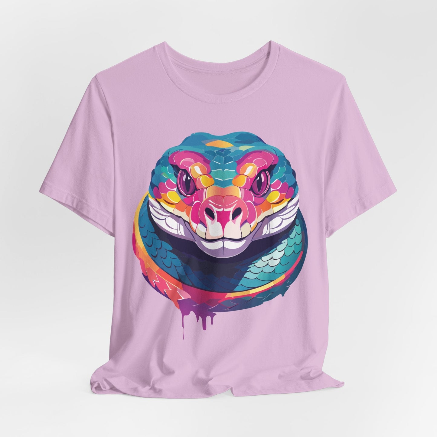 Unisex Animal Tee Shirt With Art Design, Wild Animals Short Sleeve Graphic Tee For Everyday Wear
