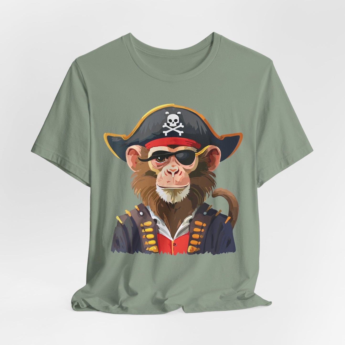 Unisex Animal Design Tee Shirt With Wild Animals Art Print Gildan Softstyle 64000