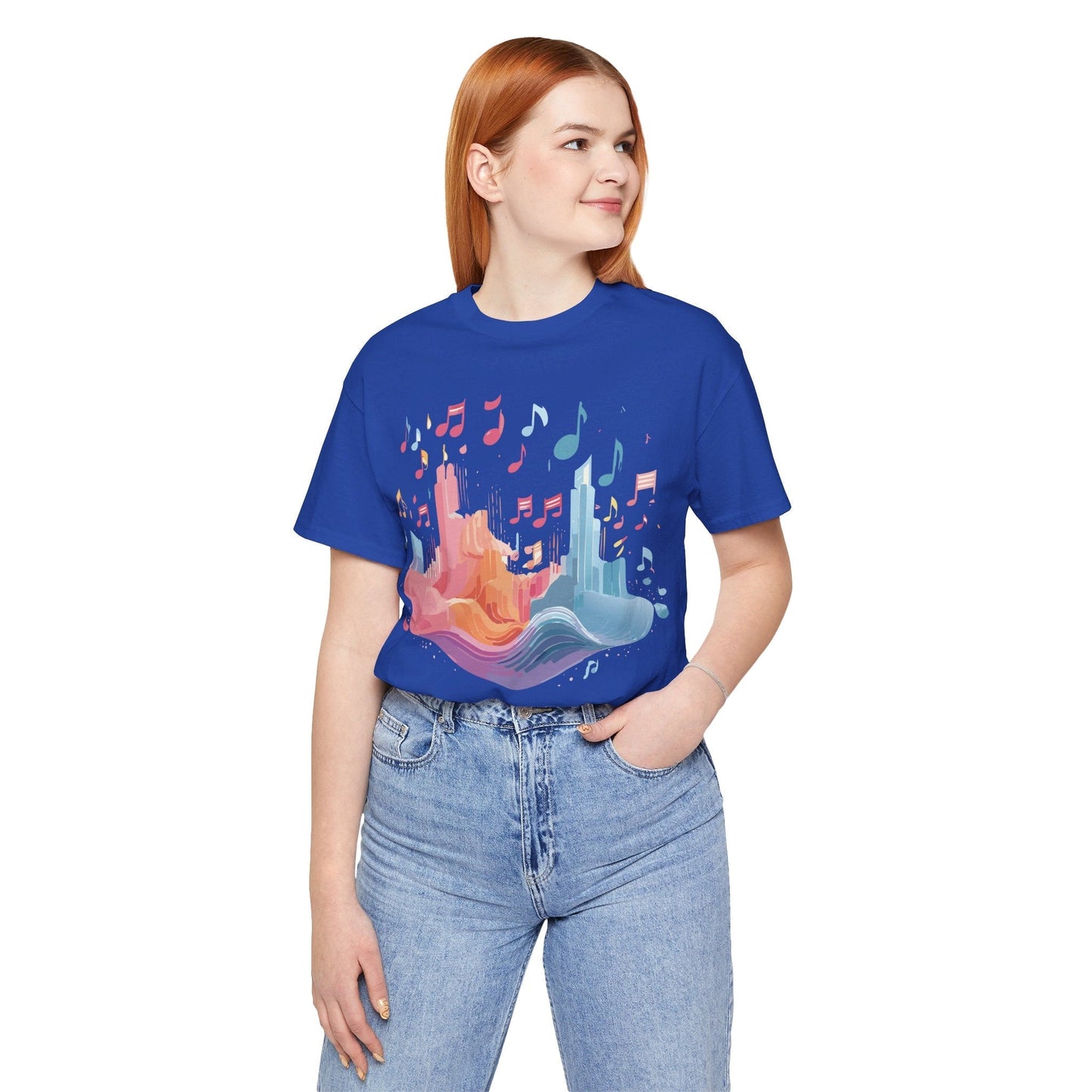 Music Graphic Unisex 100 Cotton Vintage Art with Musical Elements Tee 23