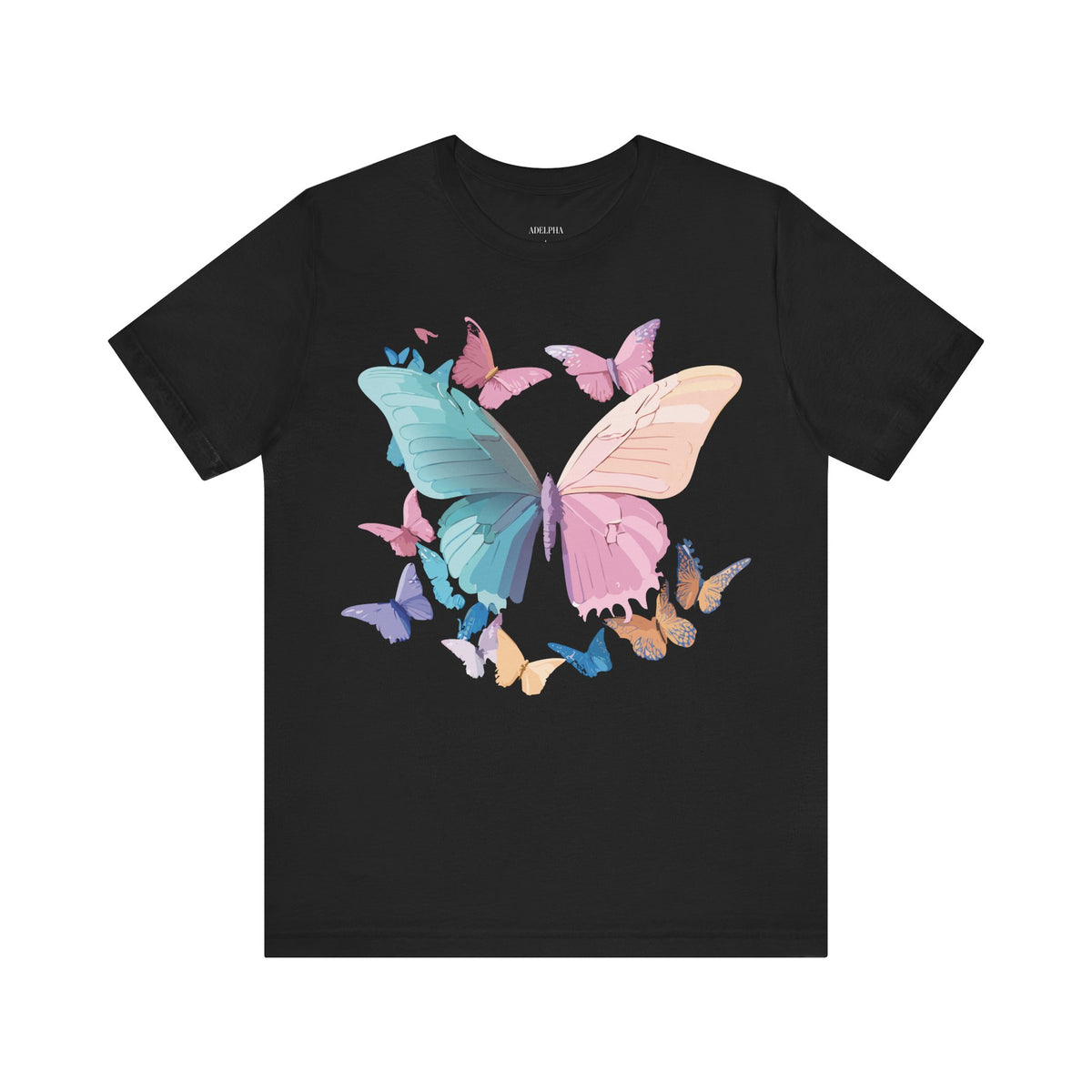 Butterfly Graphic Unisex Cotton Bella+Canvas Tee with Art Design n66