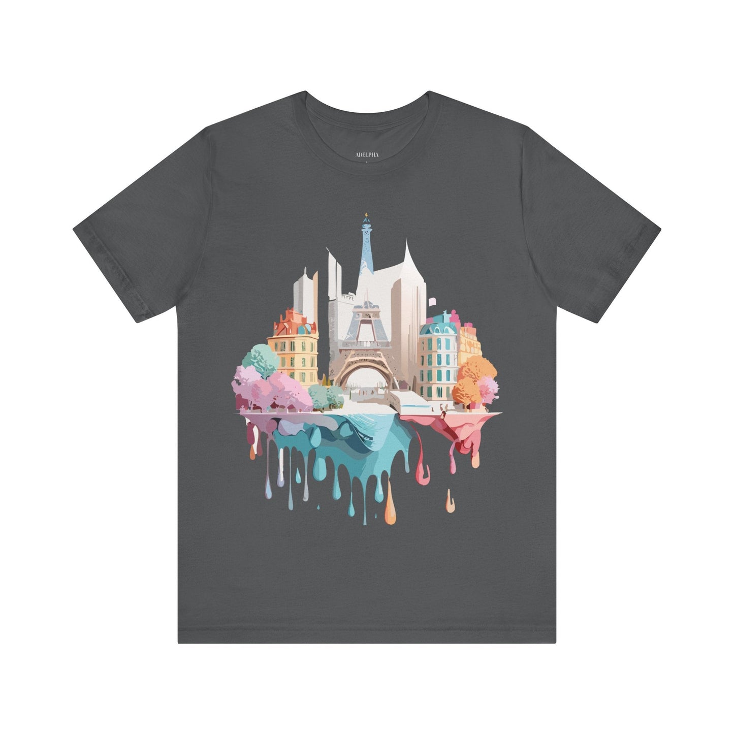 Paris Tourist Graphic Tee Unisex Jersey Short Sleeve by Art Design Vintage Inspired