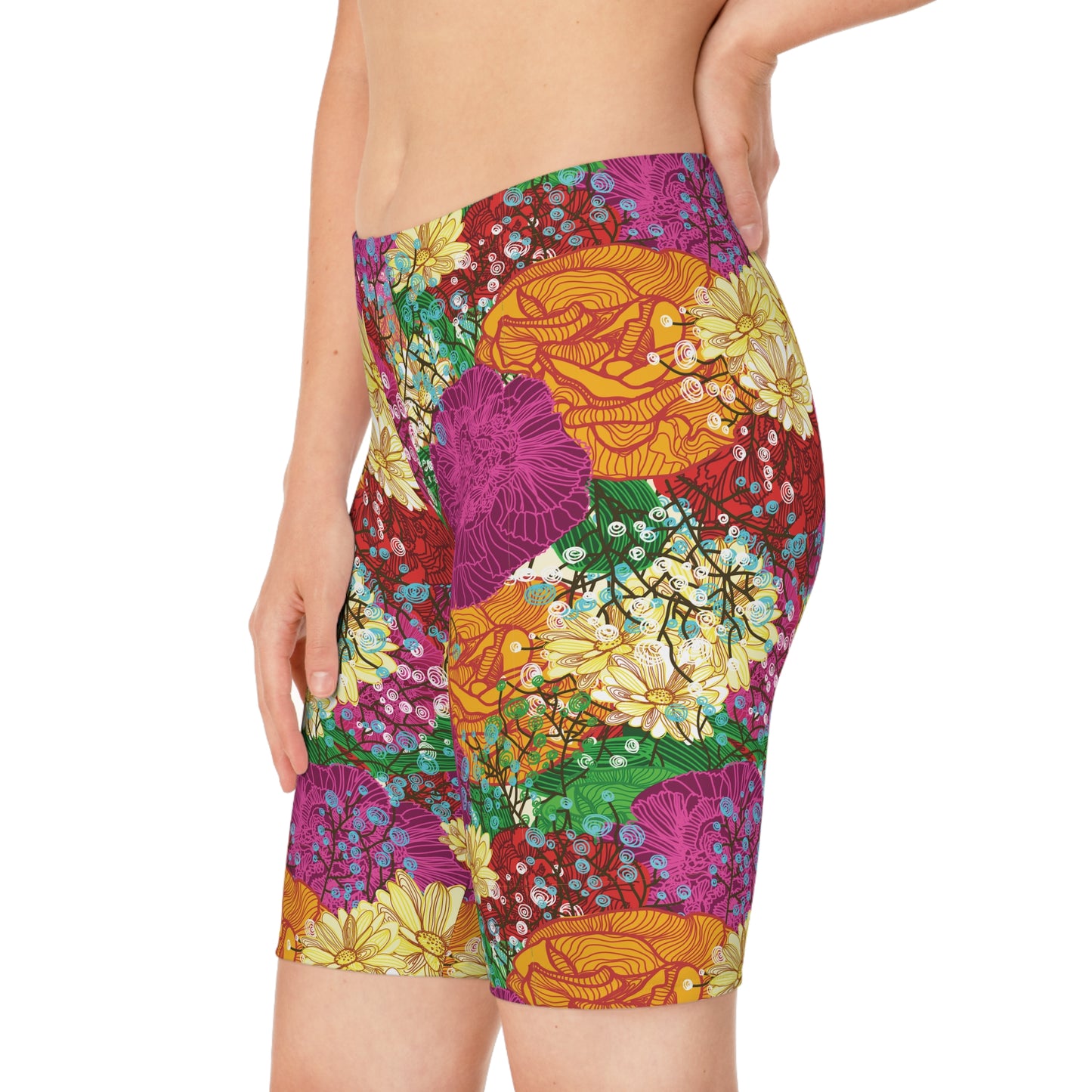 Bike Shorts with Floral prints