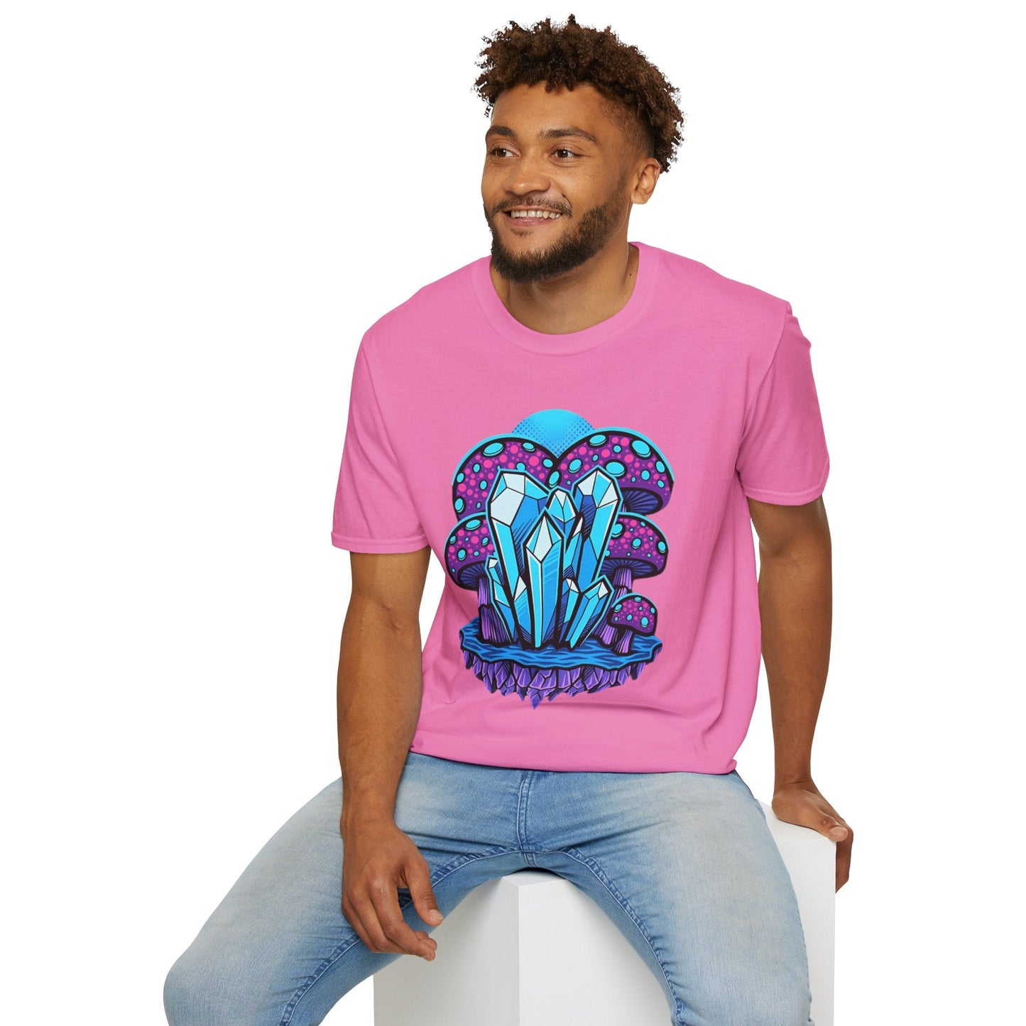 Mashroom Tee Shirt Softstyle Gildan 64000 100 Percent Ring Spun Cotton Breathable Funny Fungus