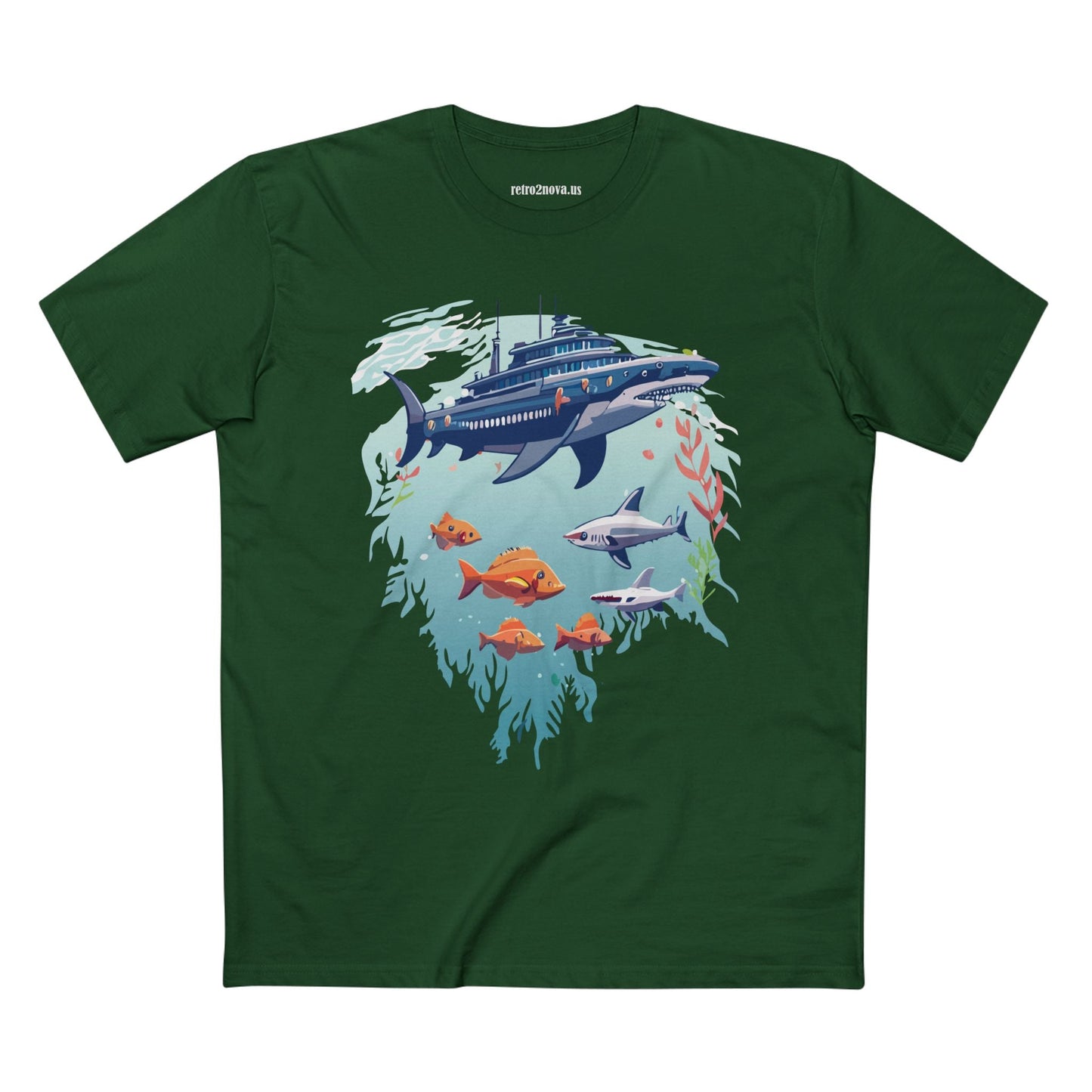 Ocean Pacific Shirt Unisex Premium Cotton Art Tee Original Art Design Retro2Nova Ocean Collection