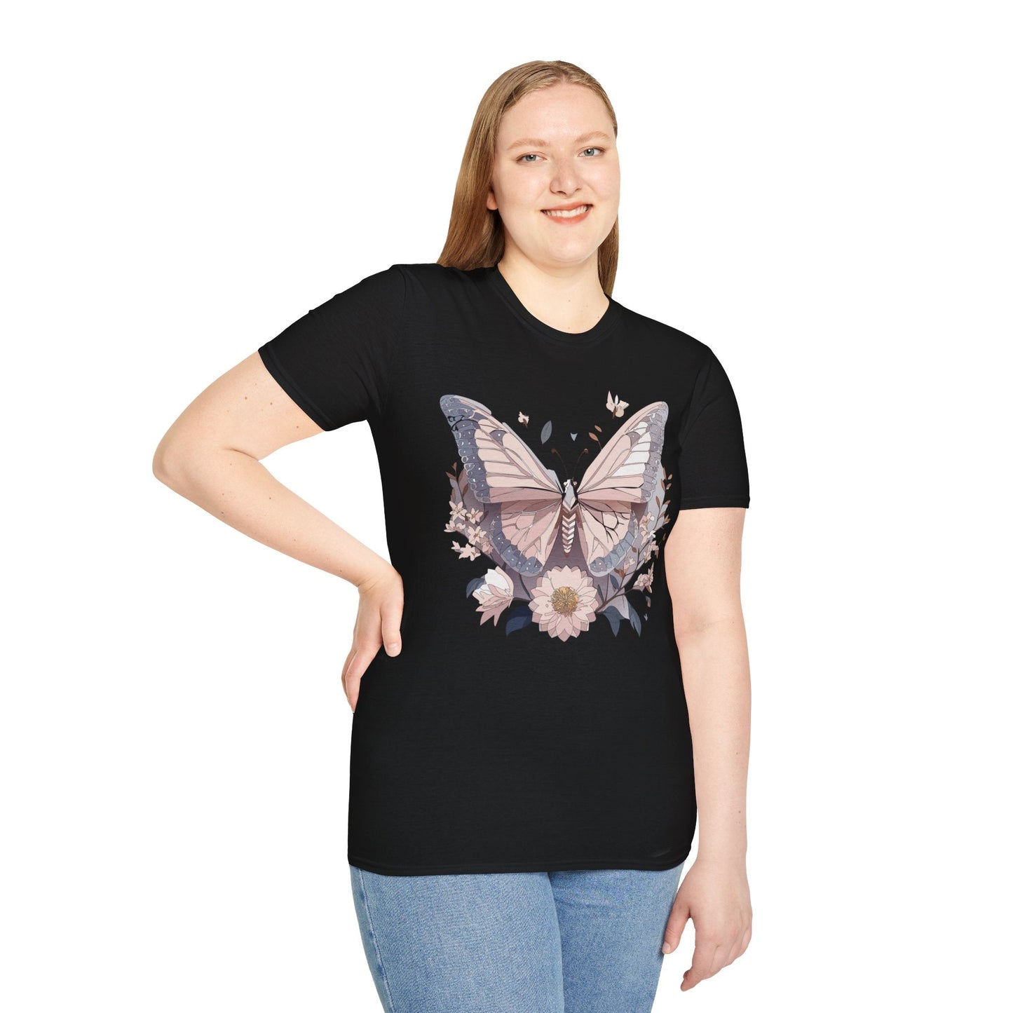 Butterfly Shirt Unisex Gildan Softstyle 64000 Monarch Butterfly Tee 100 Percent Ring Spun Cotton