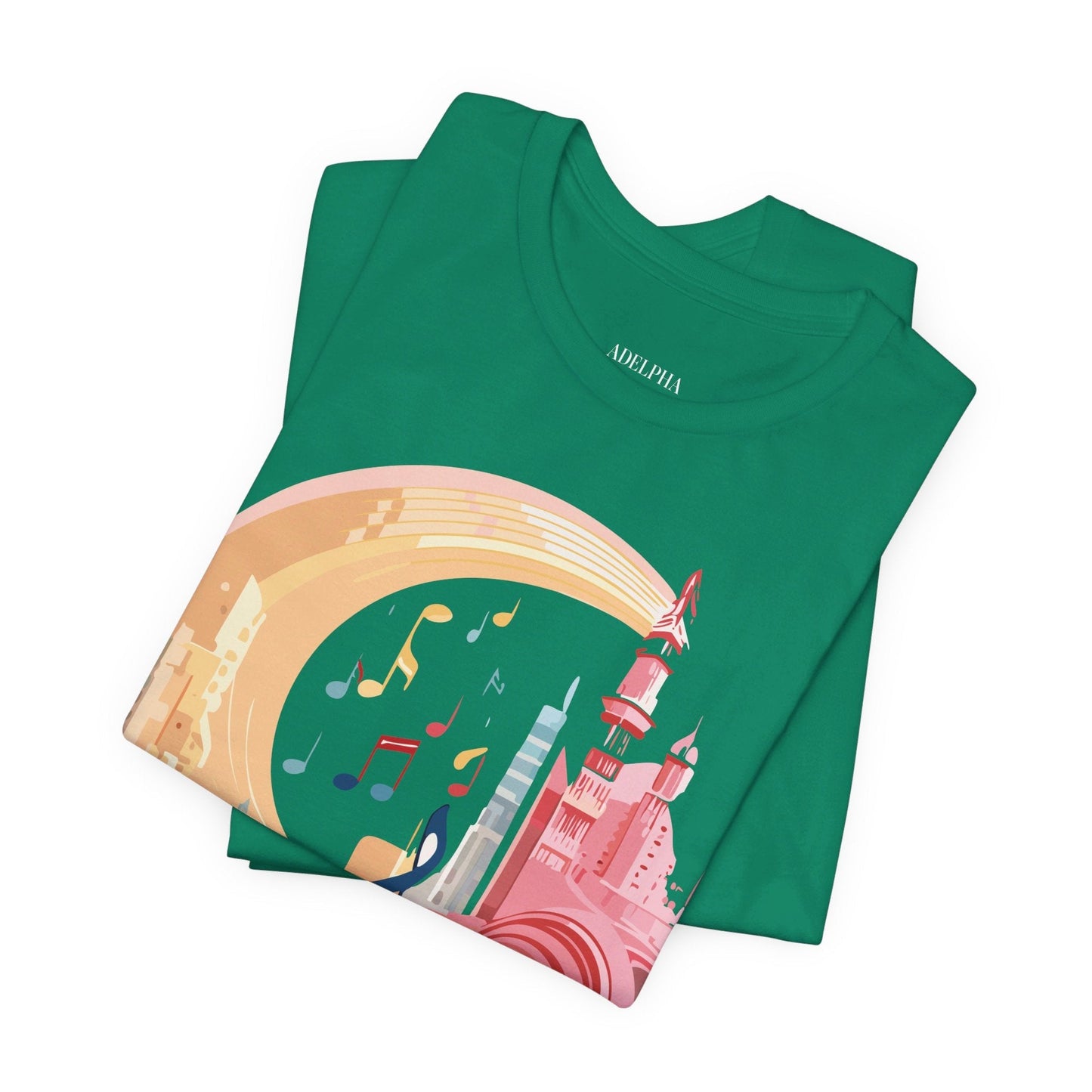 Music Graphic Unisex 100 Cotton Vintage Art with Musical Elements Tee 37