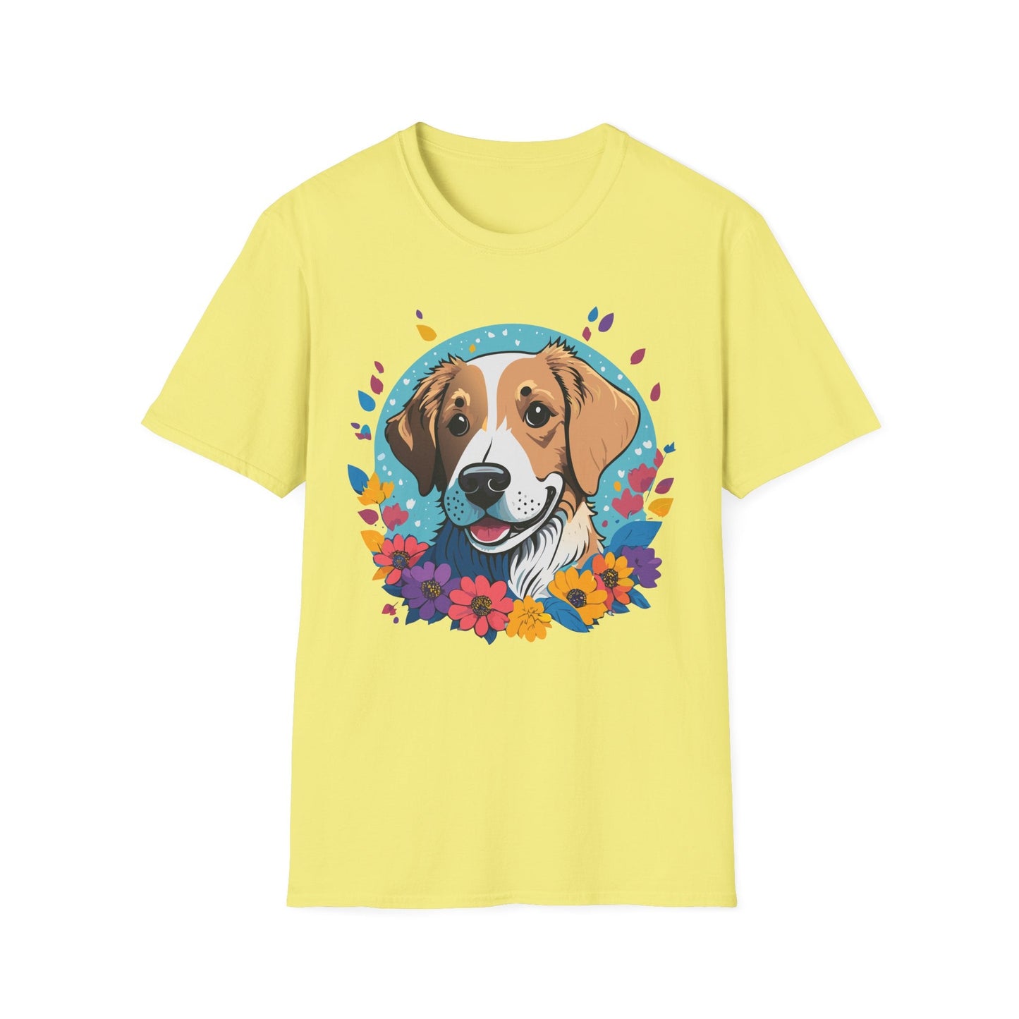 Unisex Dog Shirt Animal Print Tee Gildan Softstyle 64000 Cotton