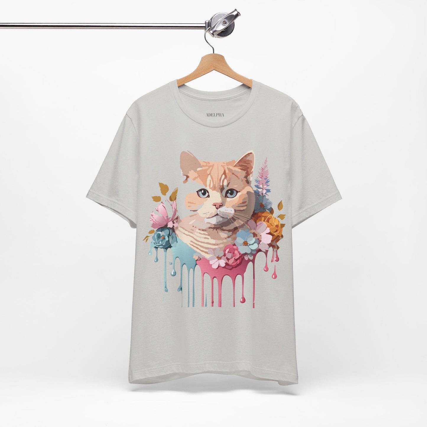 Cat Shirt Graphic Tee Unisex Vintage Inspired Adelpha Art Design