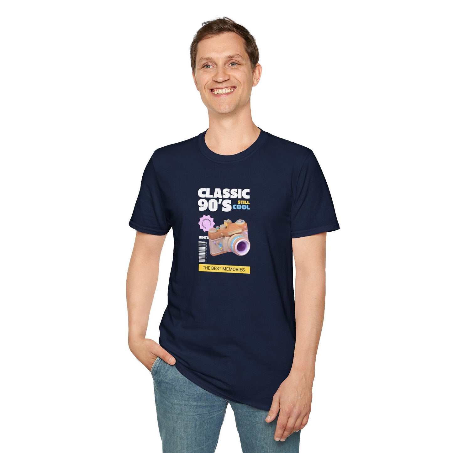 90s Camera T-Shirt Classic 90s Cool Unisex Cotton Retro Photography Tee