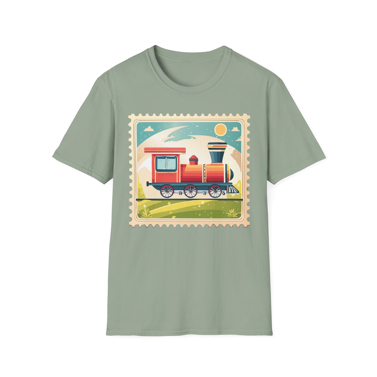 Vintage Steam Train T-Shirt | Retro Locomotive Graphic Tee Unisex 100 Cotton Gildan T-Shirt