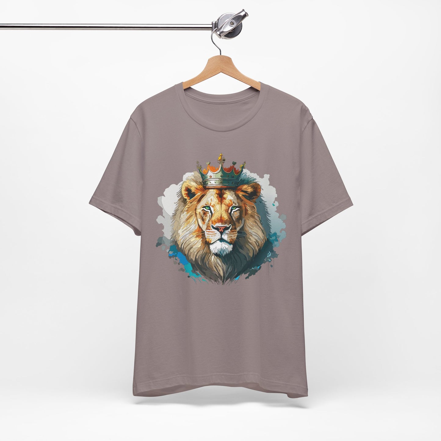 Unisex King Lion Tee, Animal Shirt, Tee Shirt with Lion, Crown T-Shirt, Animal King Tees, Crown Shirt, Safari T-Shirt 3